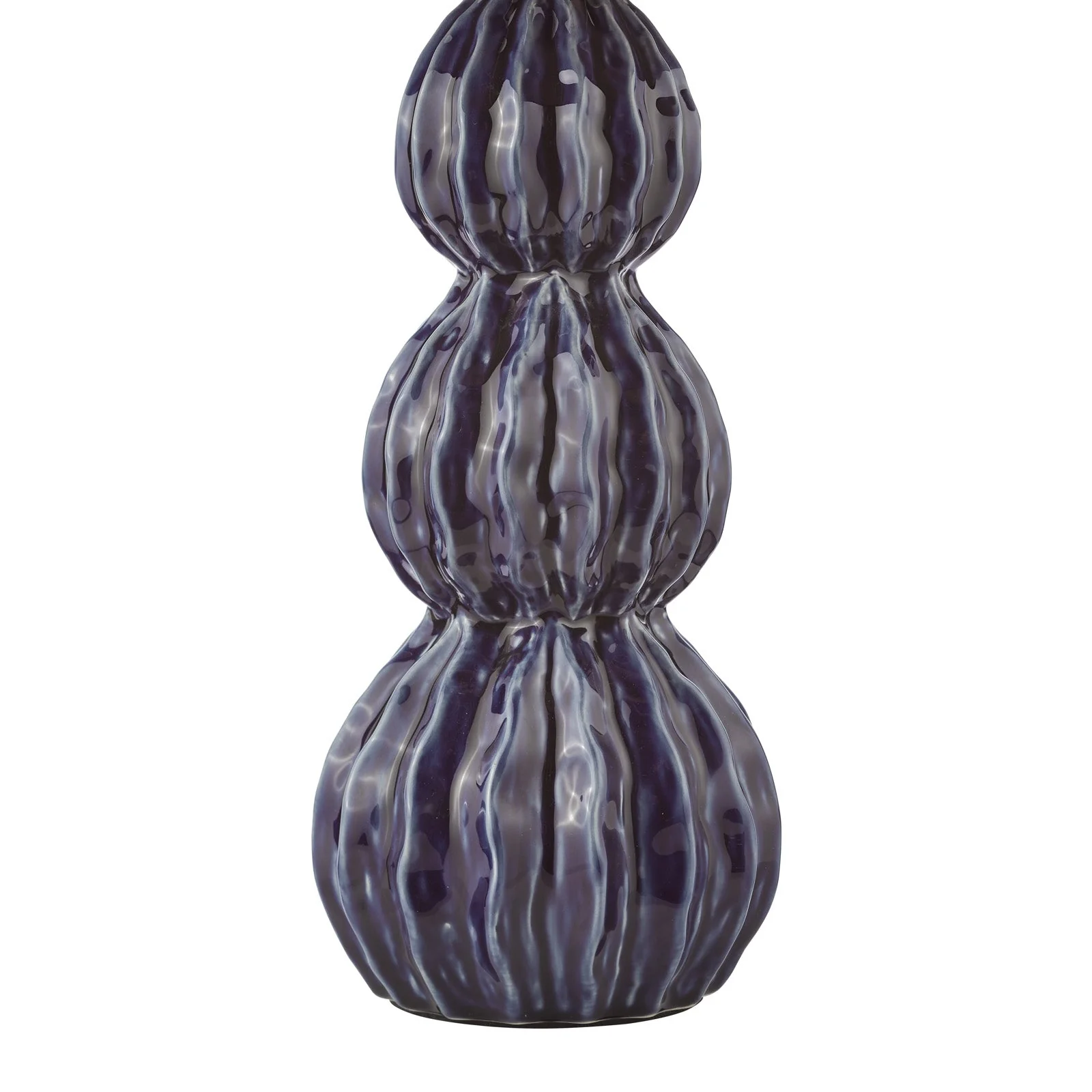 Lorelai Ceramic Table Lamp Blue/Grey With Shade E27 - Image 4