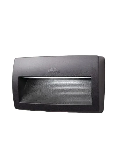 Lorenza 150/190/270mm Outdoor Recessed Wall Light - Black/Grey Finish - Image 4