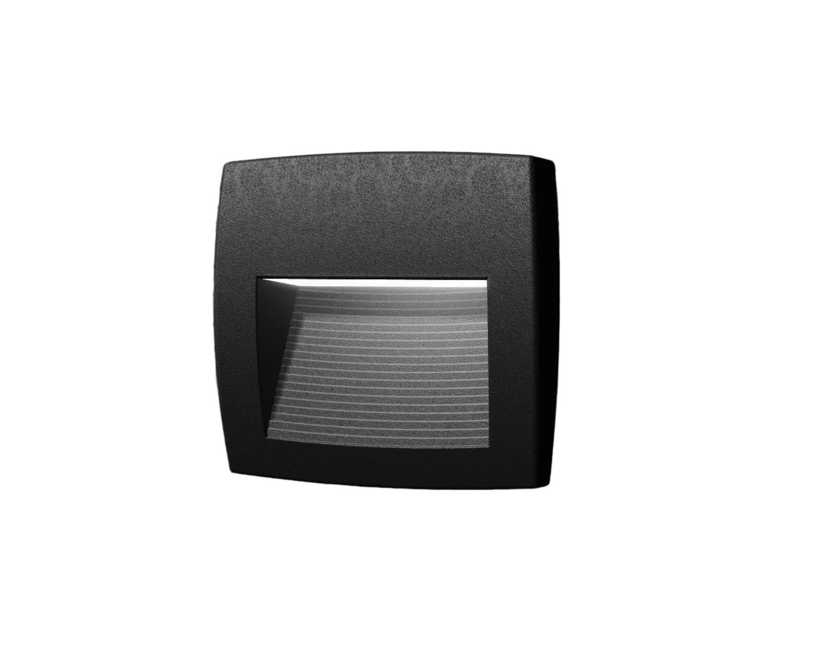 Lorenza 150/190/270mm Outdoor Recessed Wall Light - Black/Grey Finish - Image 5