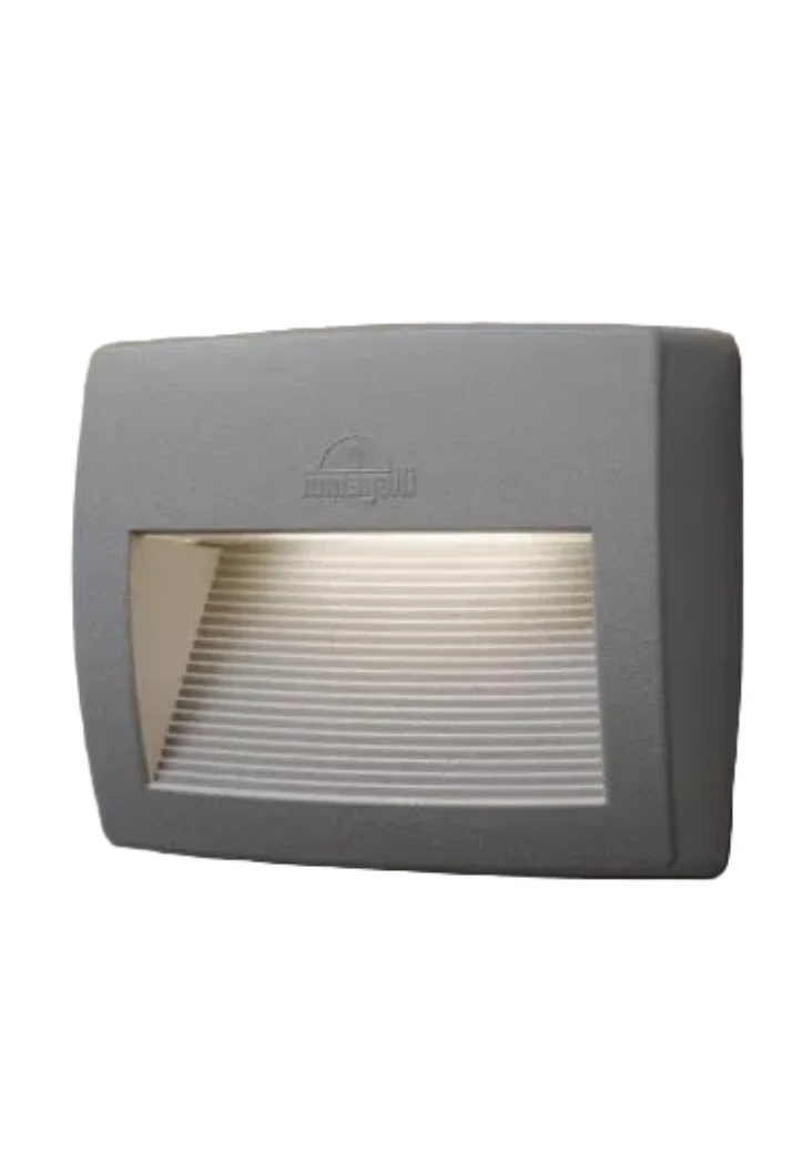 Lorenza 150/190/270mm Outdoor Recessed Wall Light - Black/Grey Finish - Image 6