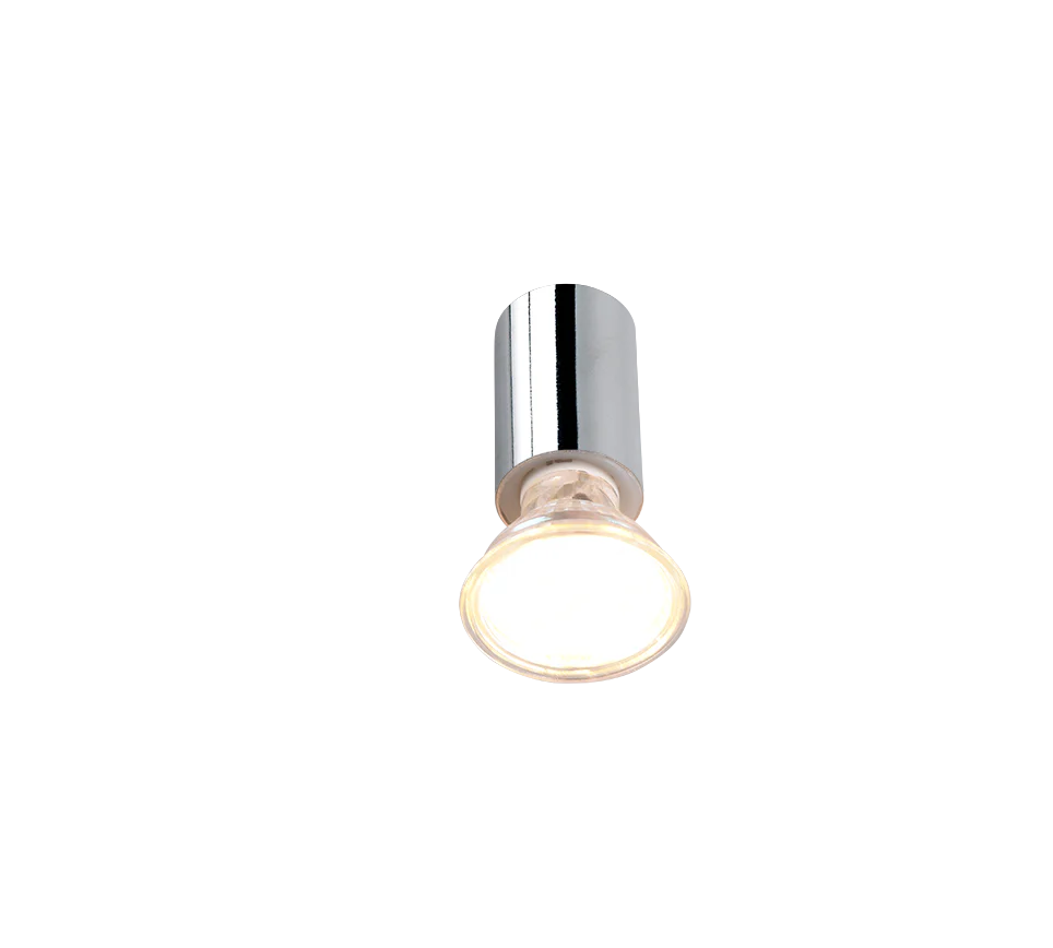 Lorenzo 1Lt Bathroom Spotlight - Chrome/Black - Image 3
