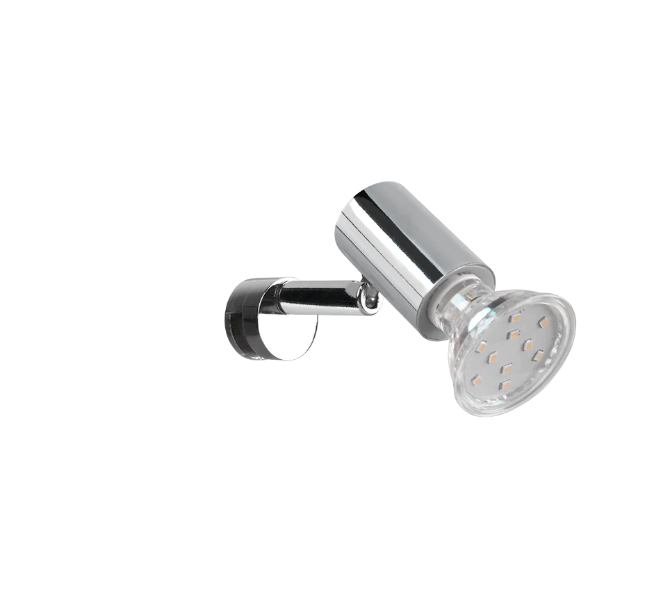 Lorenzo 1Lt Bathroom Spotlight - Chrome/Black - Image 4
