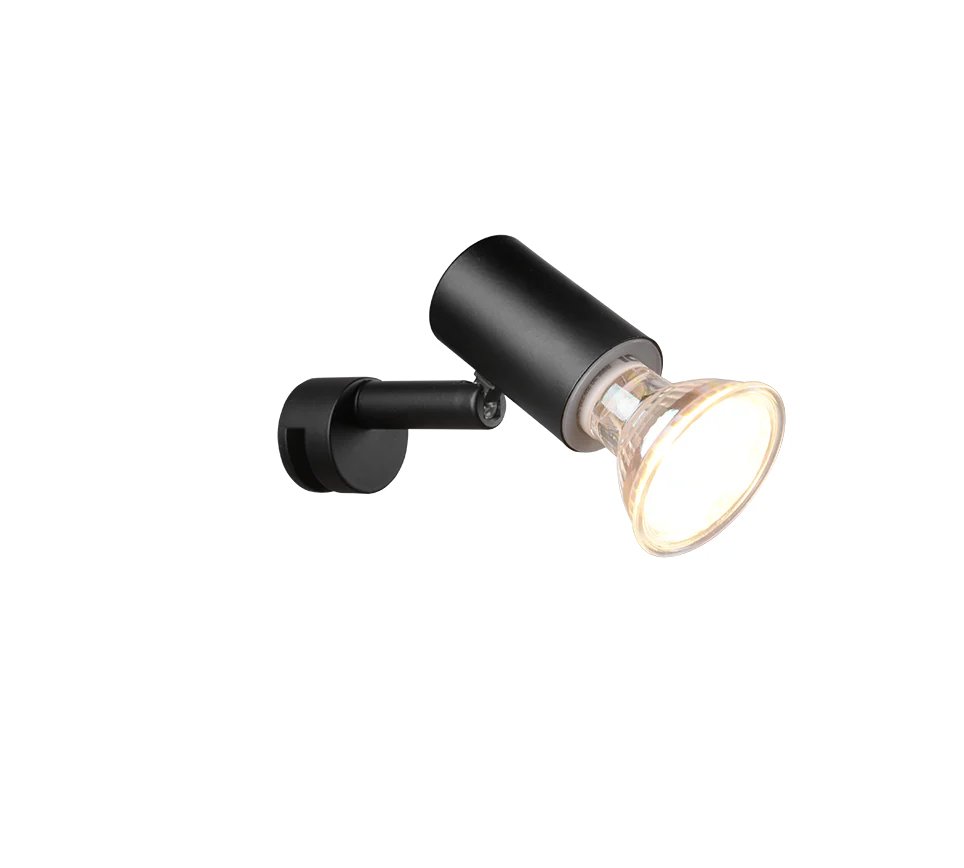 Lorenzo 1Lt Bathroom Spotlight - Chrome/Black - Image 6