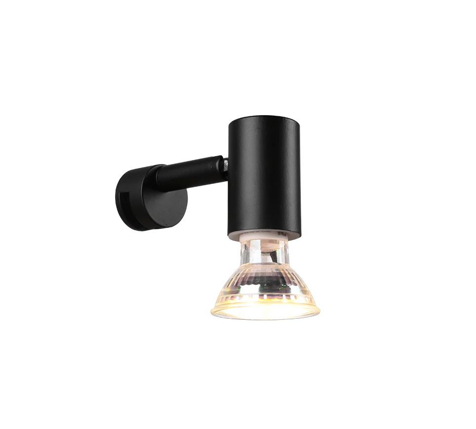 Lorenzo 1Lt Bathroom Spotlight - Chrome/Black - Image 7