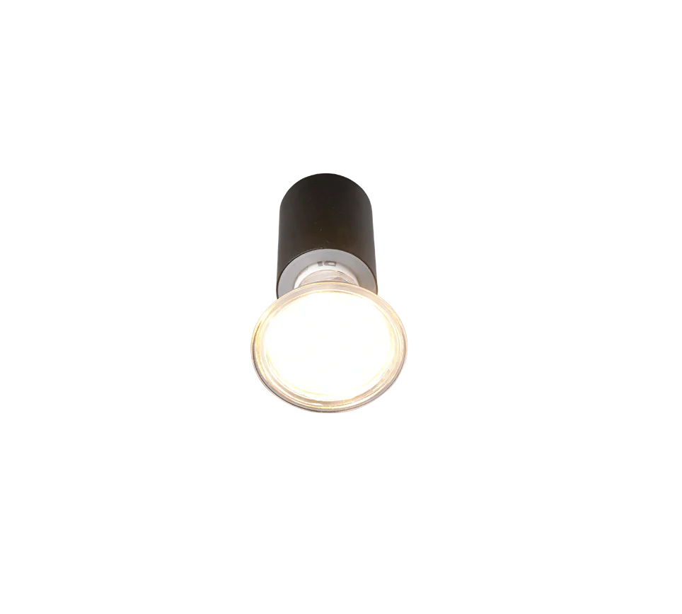 Lorenzo 1Lt Bathroom Spotlight - Chrome/Black - Image 8