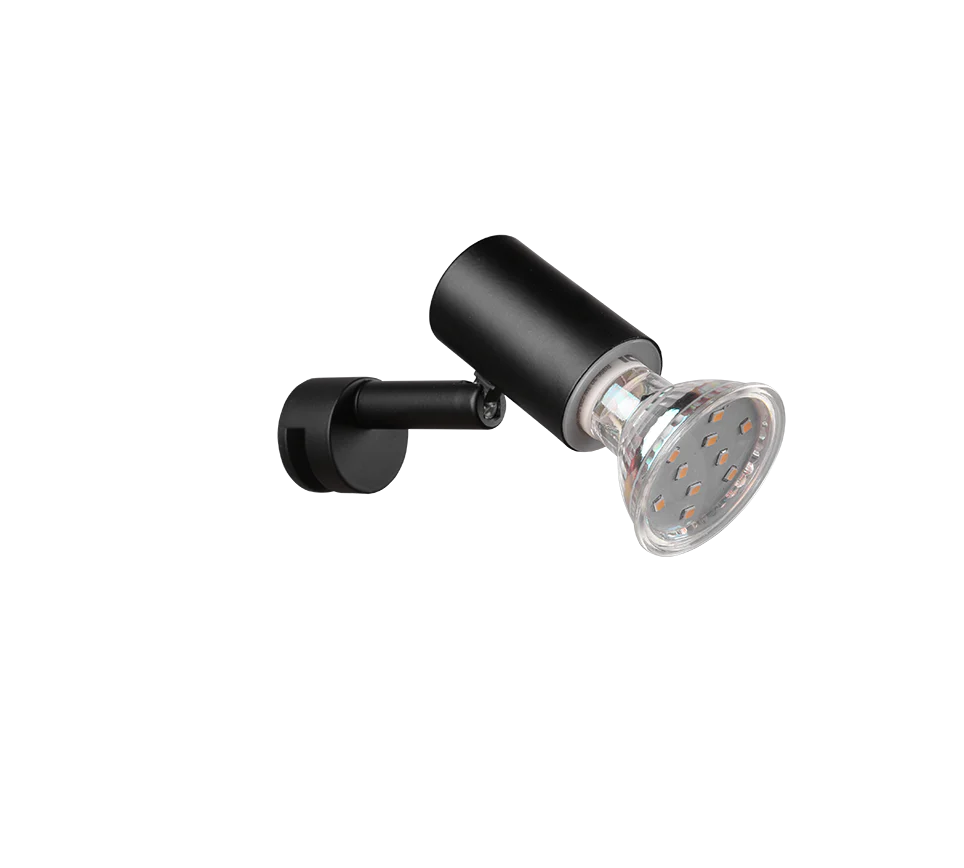 Lorenzo 1Lt Bathroom Spotlight - Chrome/Black - Image 9