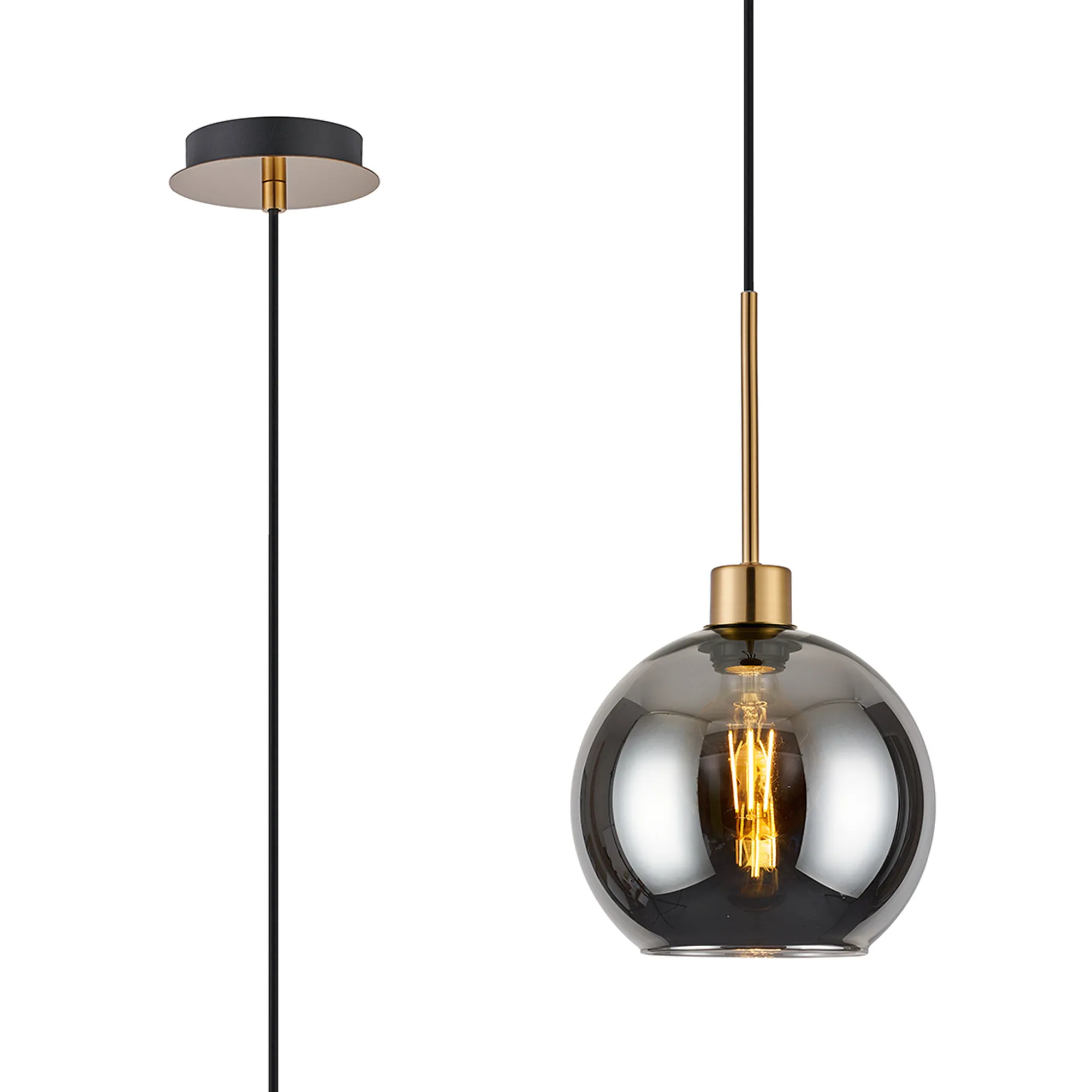 Lori 1.7m Single Pendant, 1 Light Adjustable E27- Antique Gold w Various Finishes - Image 5