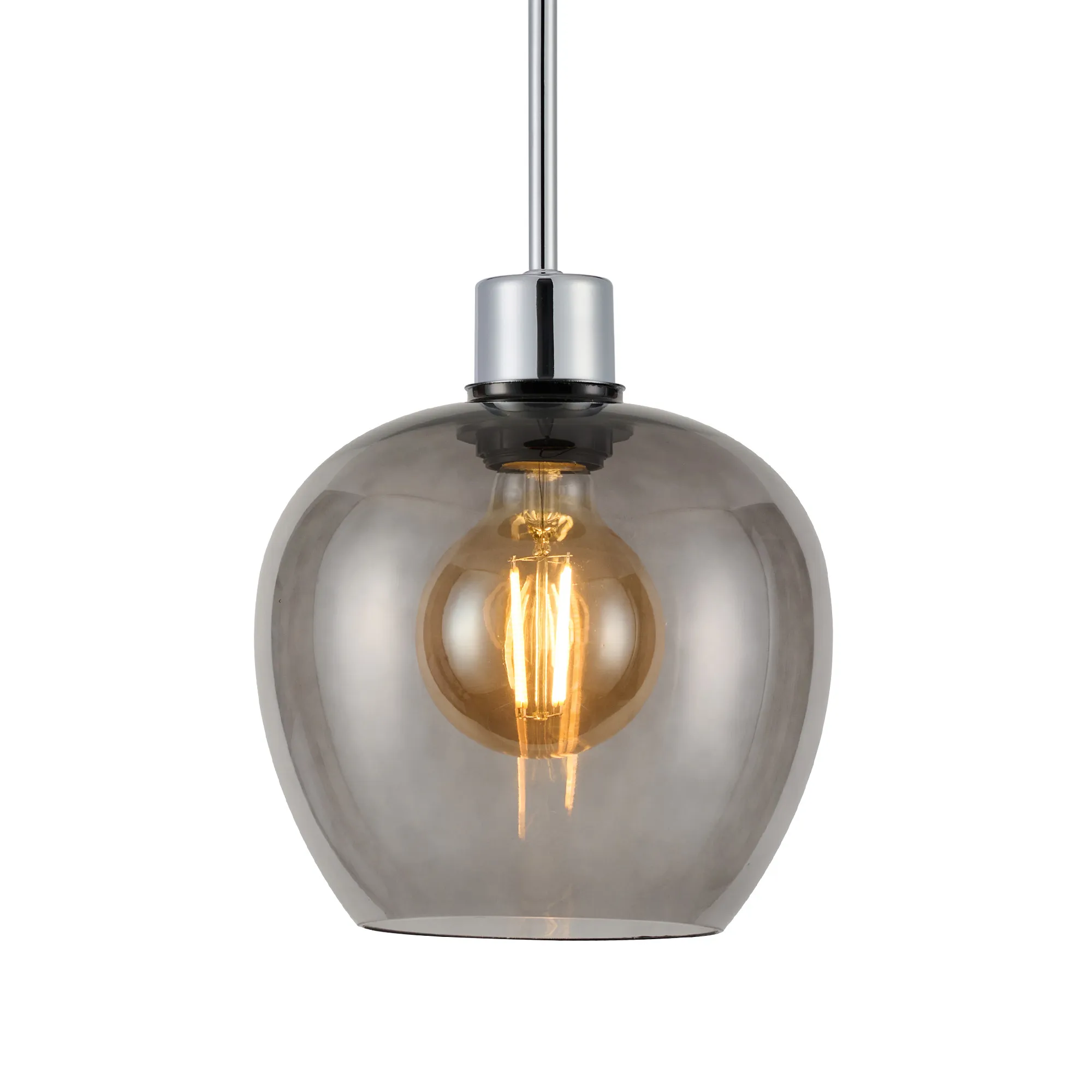 Lori 1.7m Single Pendant 1 Light Adjustable E27 Polished Chrome w Various Finishes - Image 10