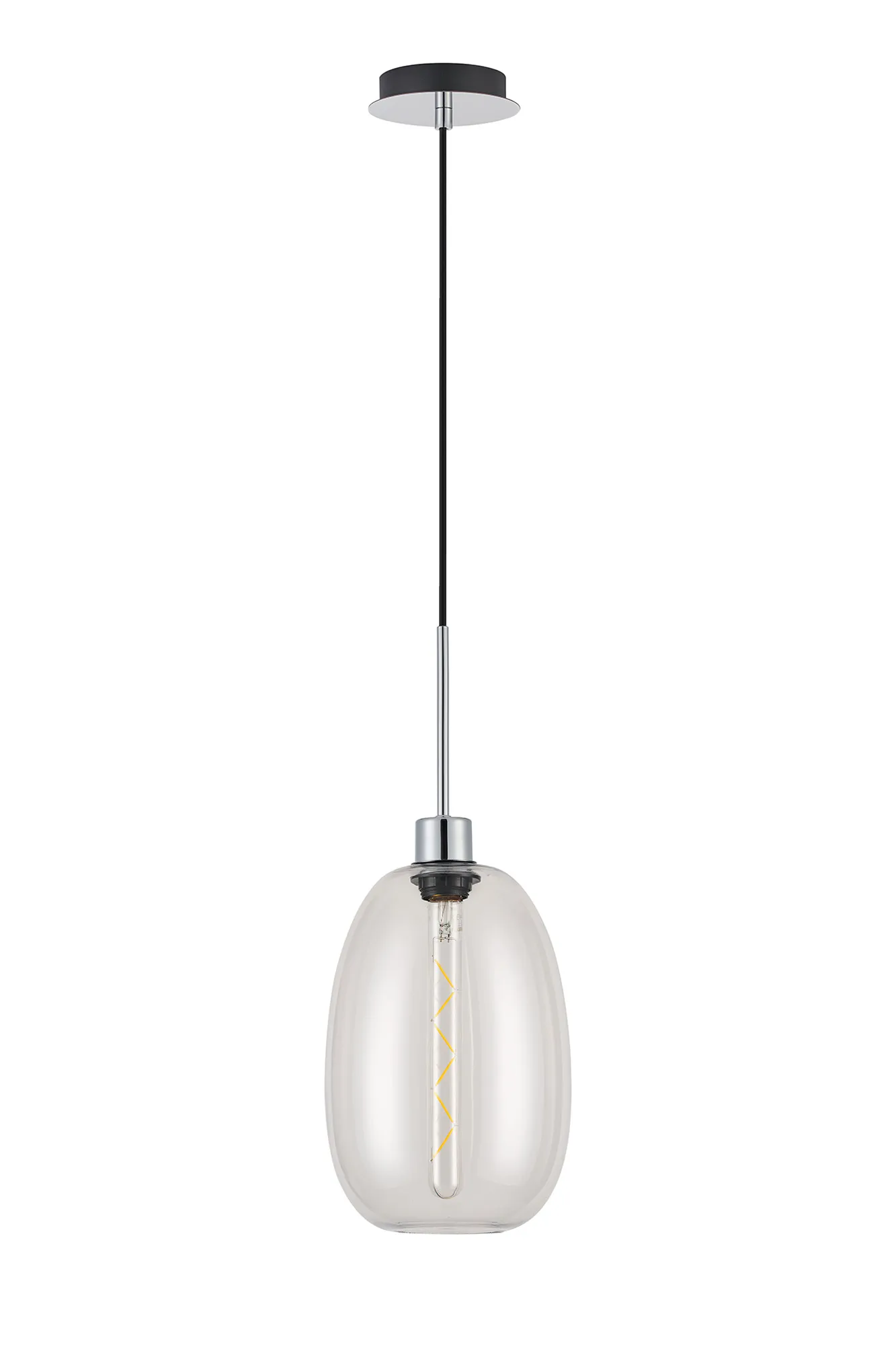 Lori 1.7m Single Pendant 1 Light Adjustable E27 Polished Chrome w Various Finishes - Image 13