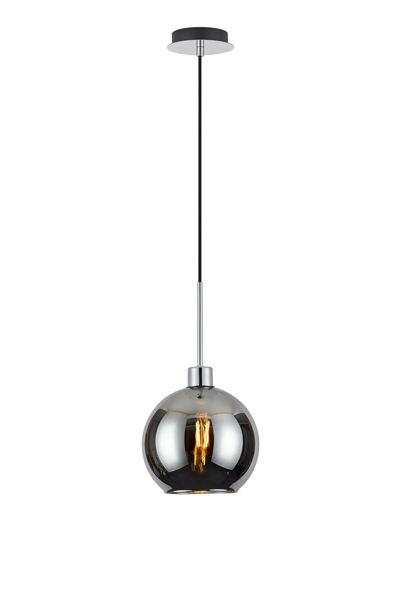 Lori 1.7m Single Pendant 1 Light Adjustable E27 Polished Chrome w Various Finishes - Image 16