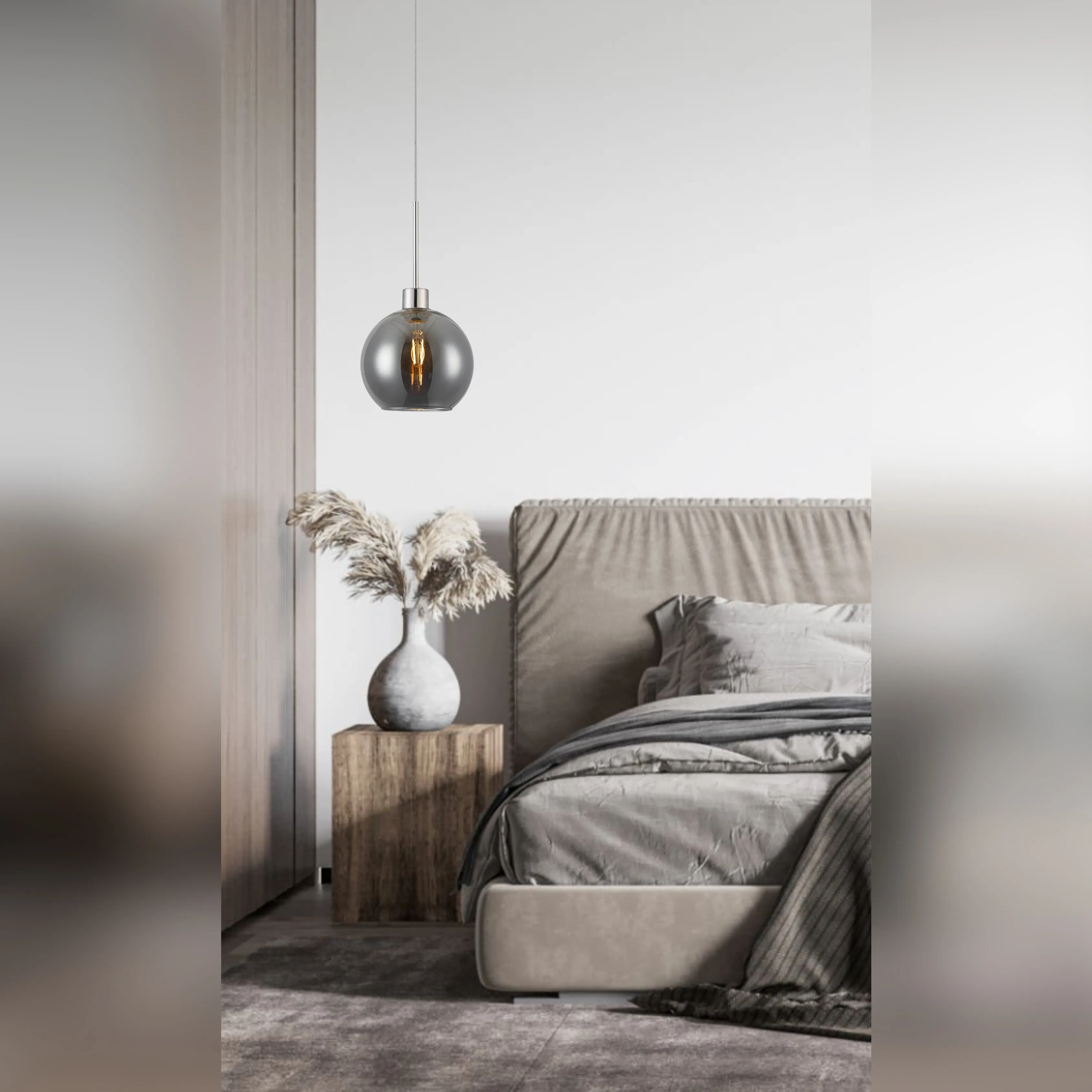 Lori 1.7m Single Pendant 1 Light Adjustable E27 Polished Chrome w Various Finishes - Image 21