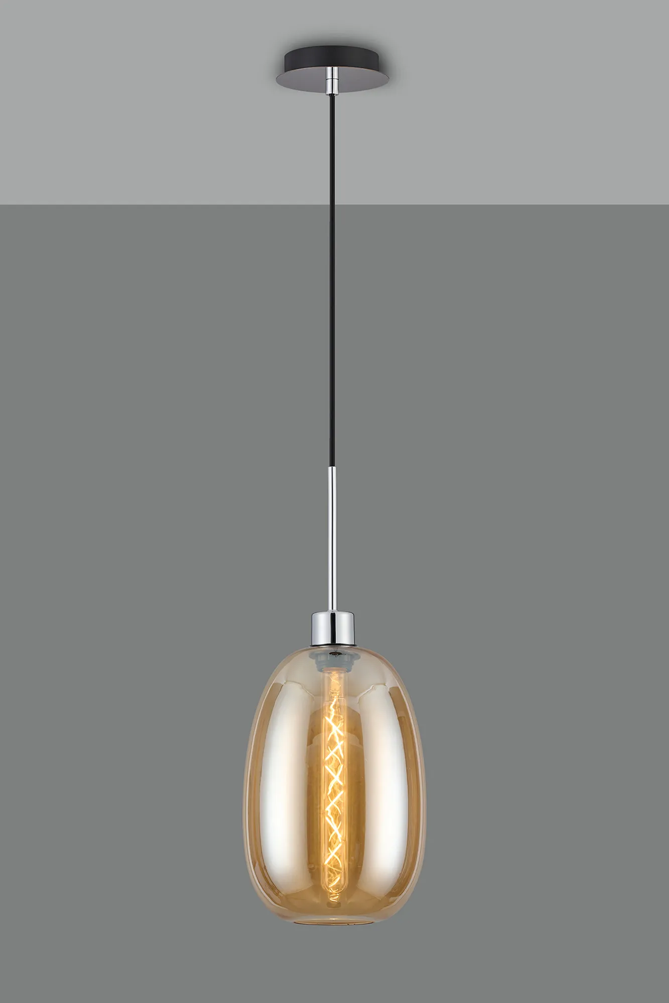 Lori 1.7m Single Pendant 1 Light Adjustable E27 Polished Chrome w Various Finishes - Image 25