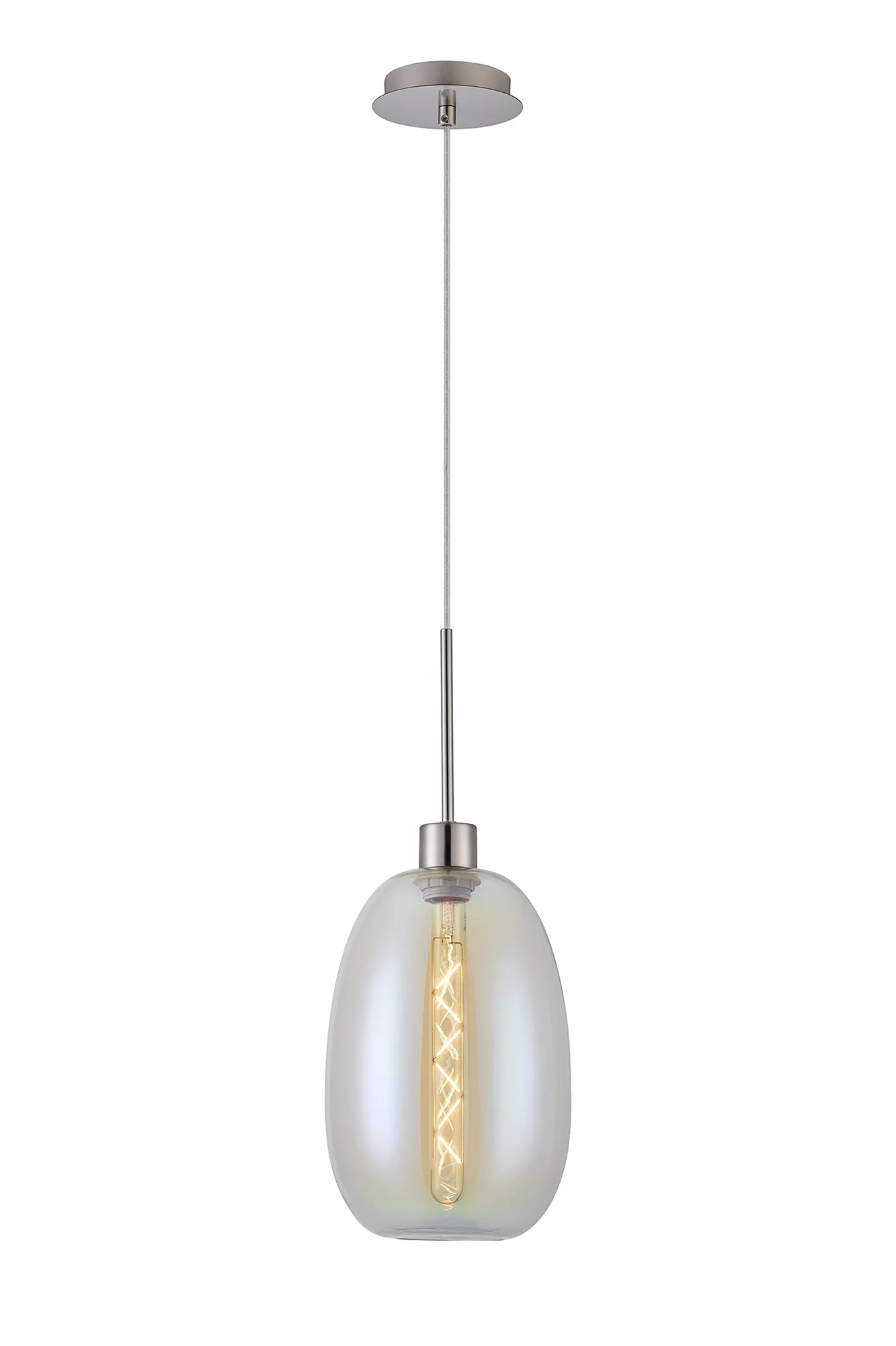 Lori 1.7m Single Pendant 1 Light Adjustable E27- Satin Nickel w Various Finishes - Image 15