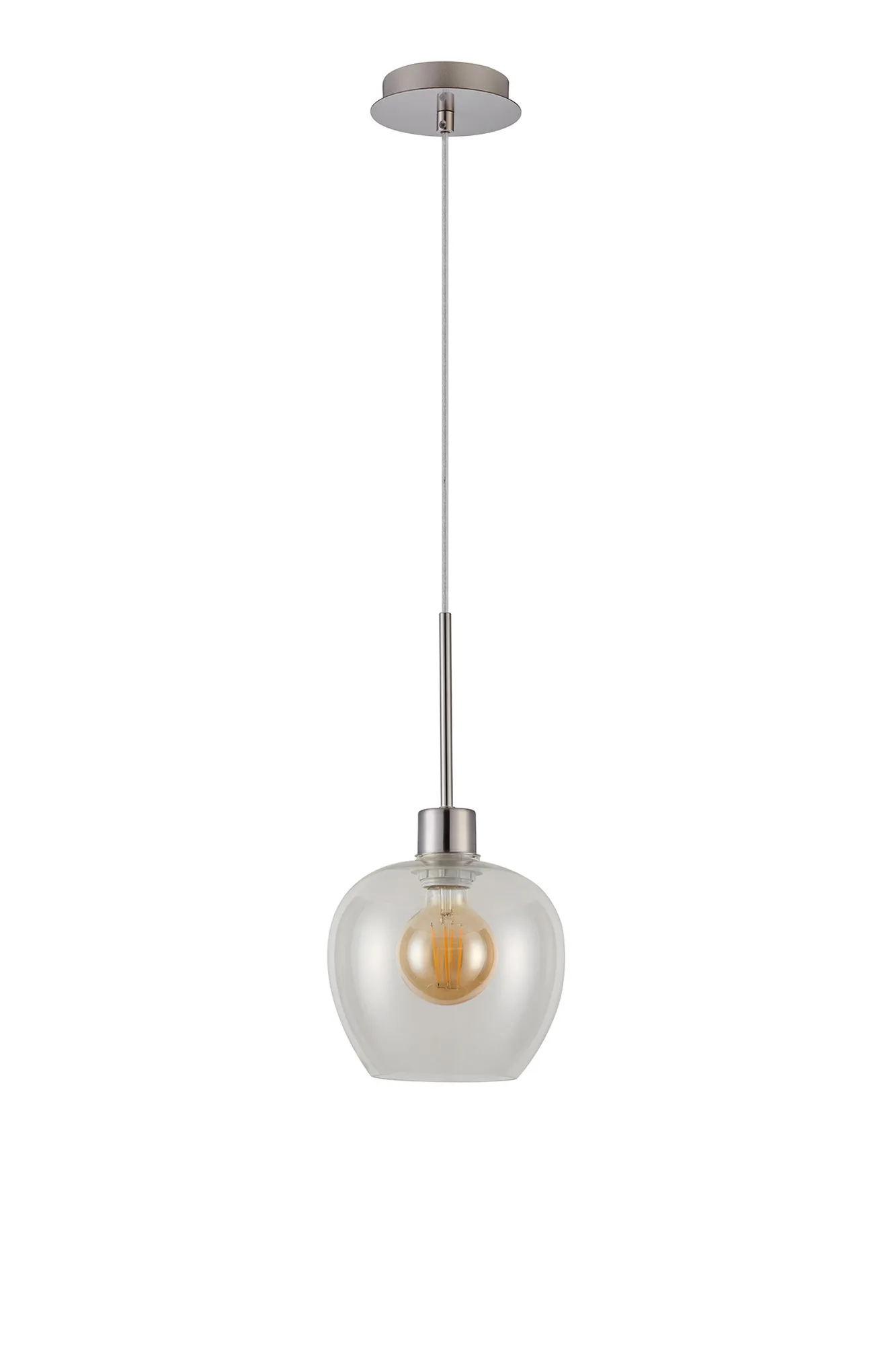 Lori 1.7m Single Pendant 1 Light Adjustable E27- Satin Nickel w Various Finishes - Image 16