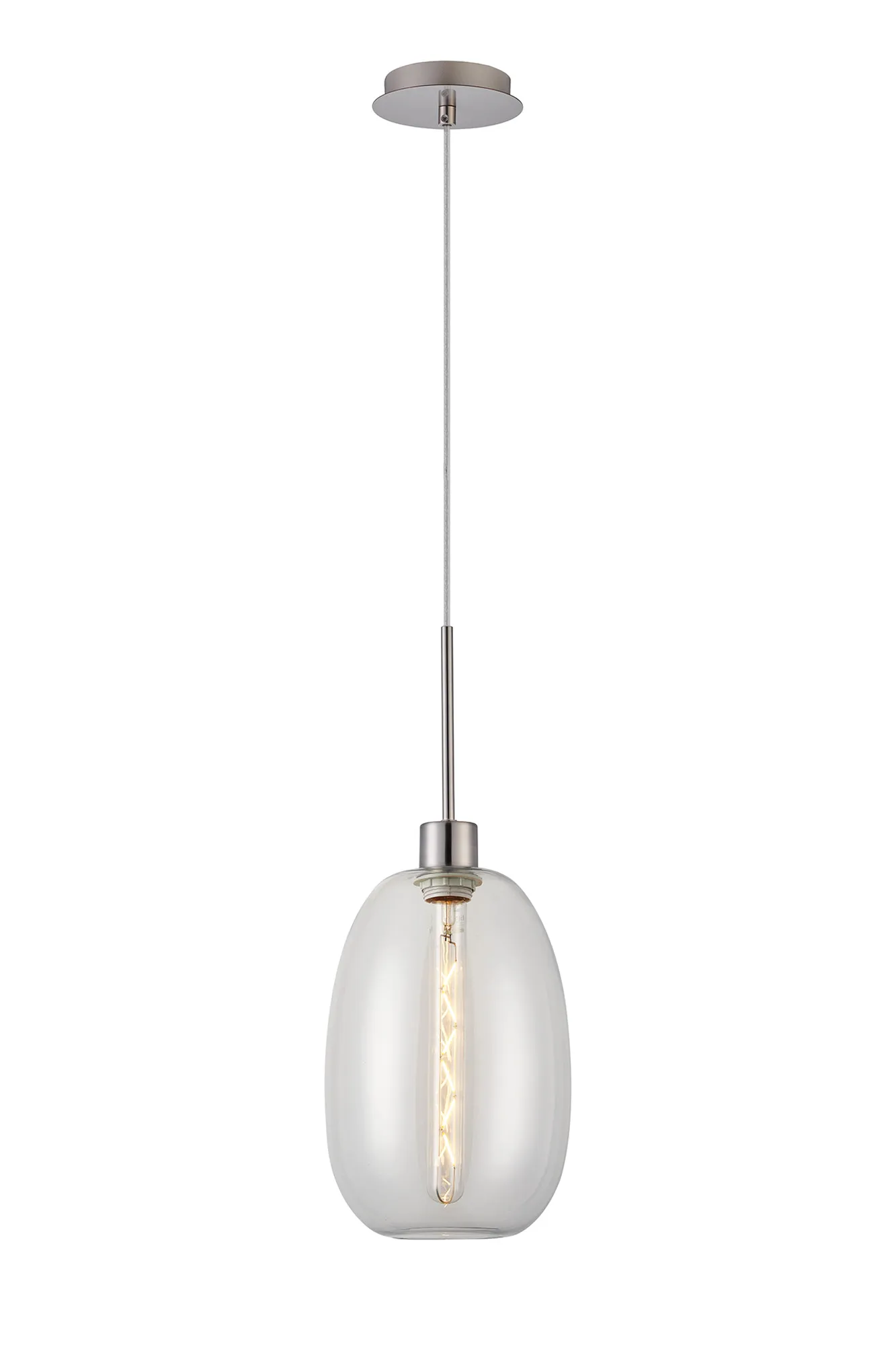 Lori 1.7m Single Pendant 1 Light Adjustable E27- Satin Nickel w Various Finishes - Image 18