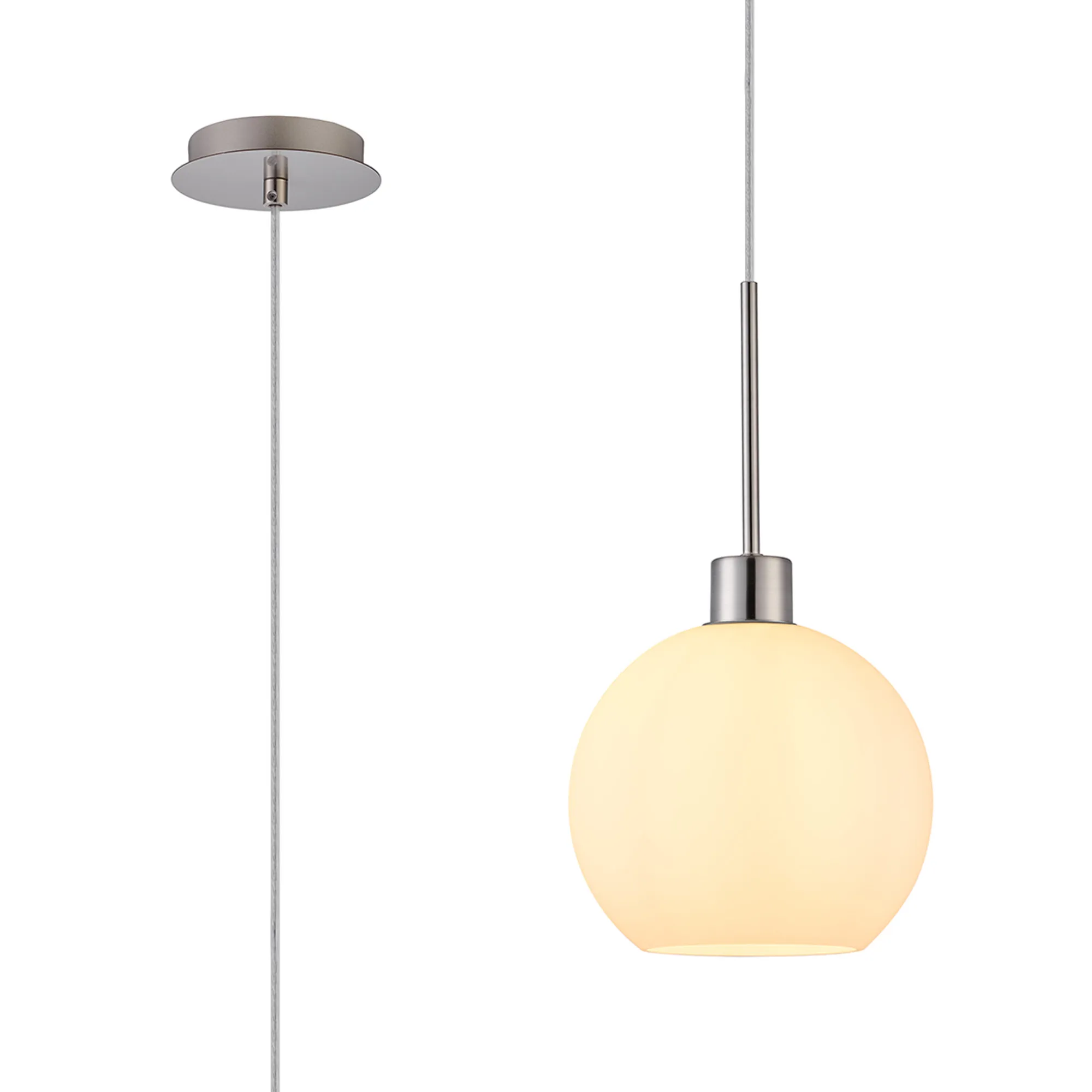 Lori 1.7m Single Pendant 1 Light Adjustable E27- Satin Nickel w Various Finishes - Image 6