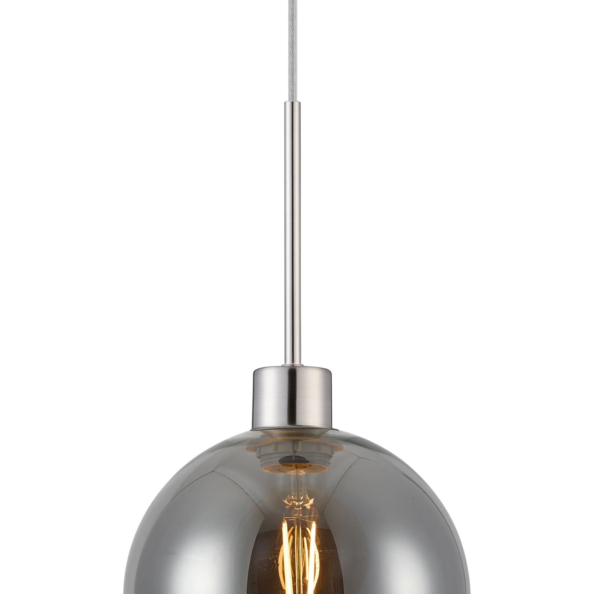 Lori 1.7m Single Pendant 1 Light Adjustable E27- Satin Nickel w Various Finishes - Image 9