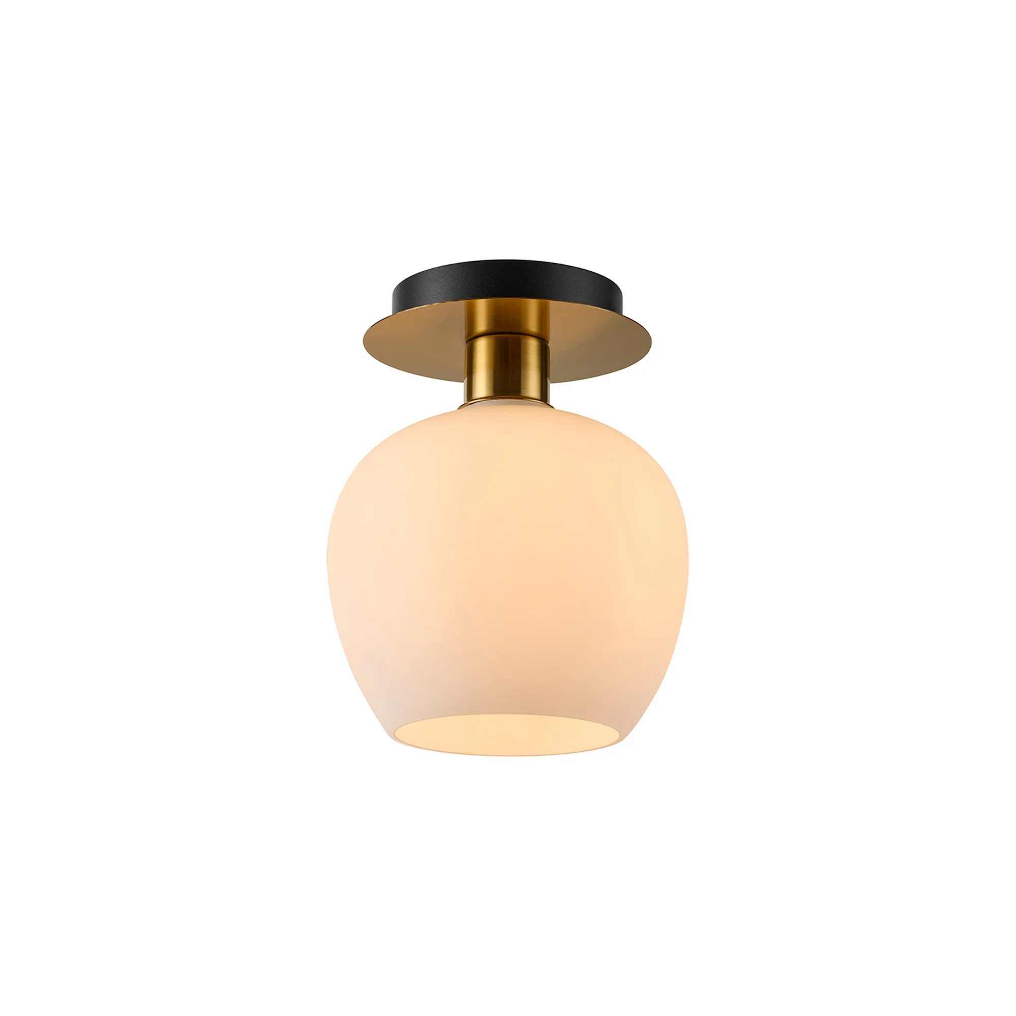 Lori 15cm Round Ceiling Semi-Flush Light - Antique Gold w Various Finishes - Image 4