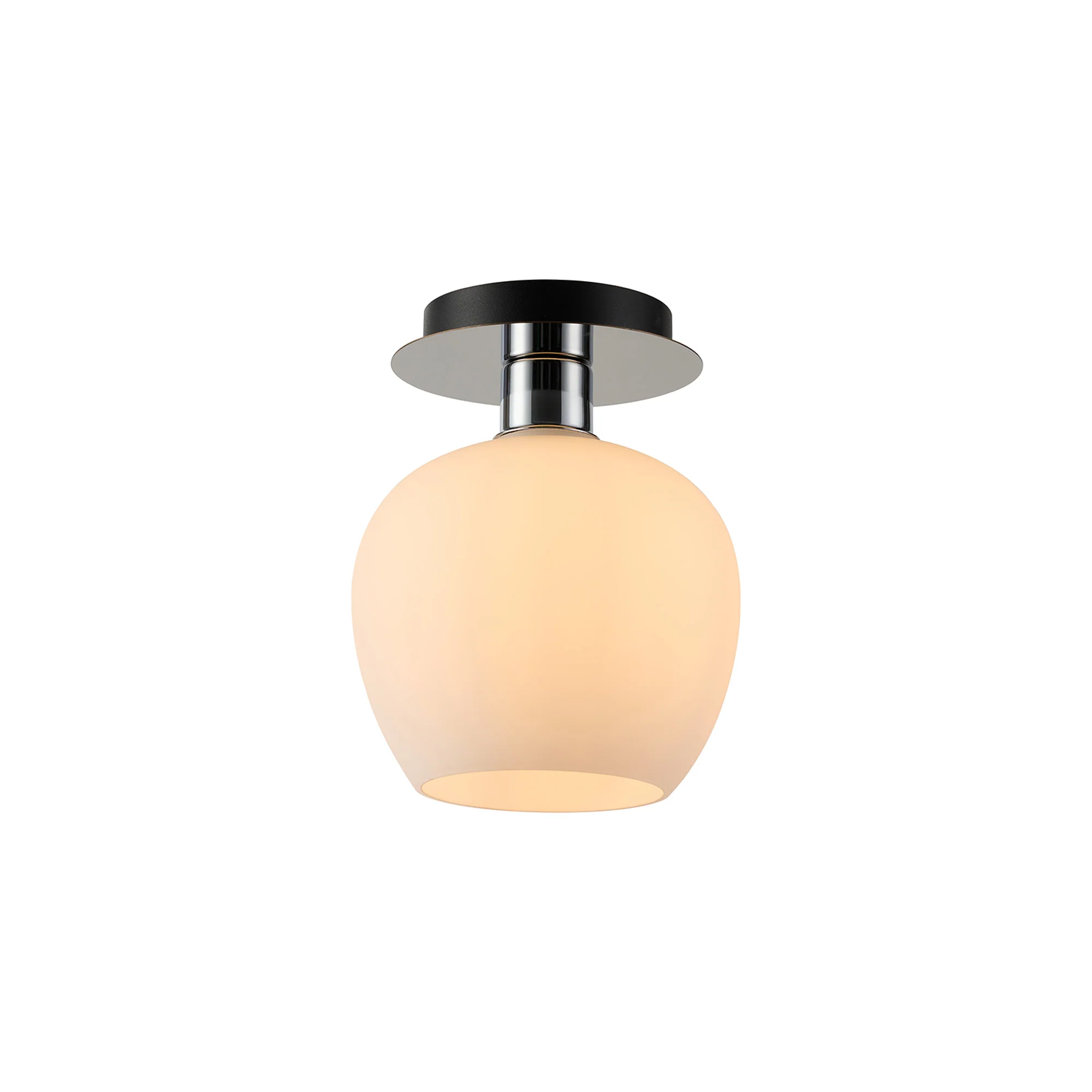 Lori 15cm Round Ceiling Semi-Flush Light -  Polished Chrome w Various Finishes - Image 7