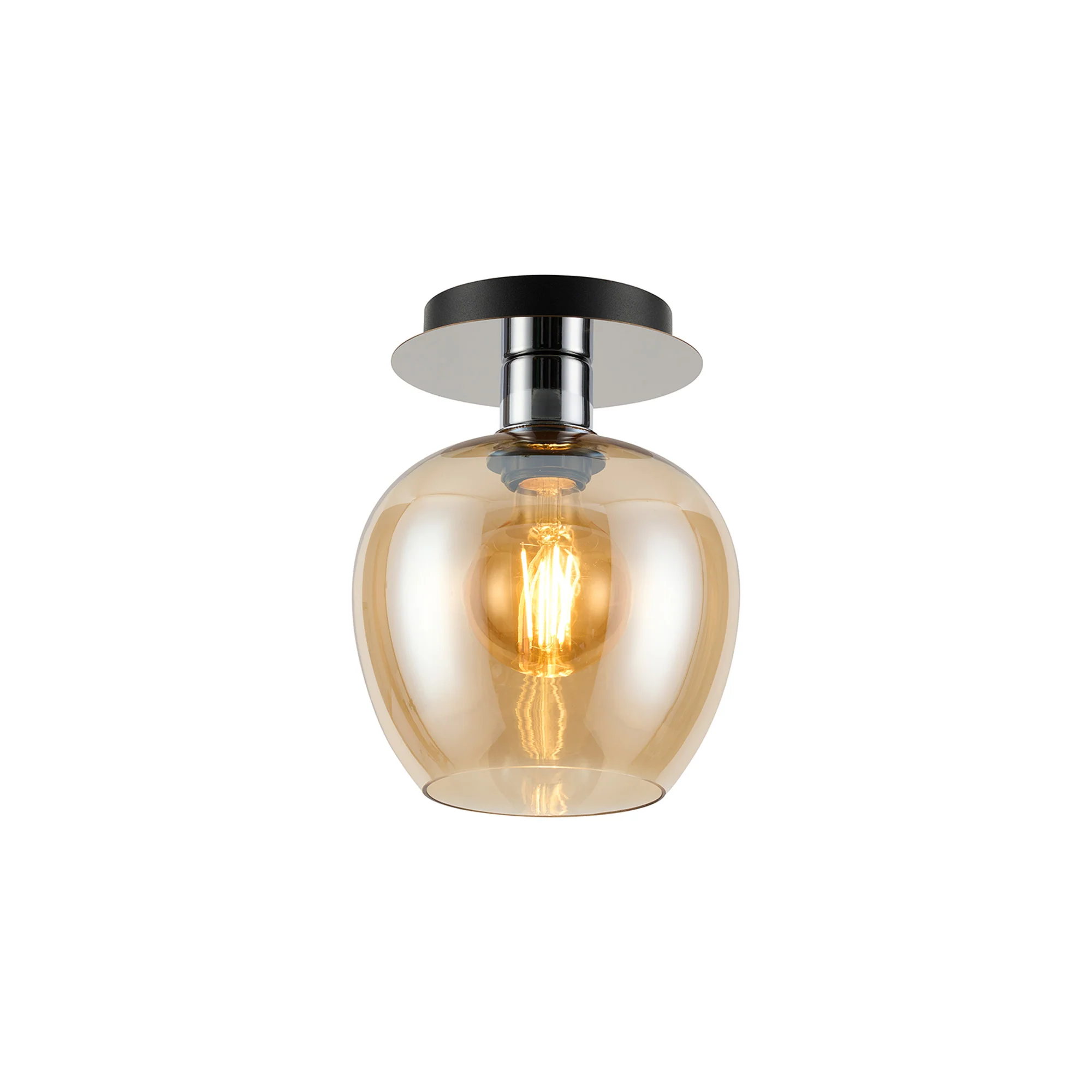 Lori 15cm Round Ceiling Semi-Flush Light -  Polished Chrome w Various Finishes - Image 9