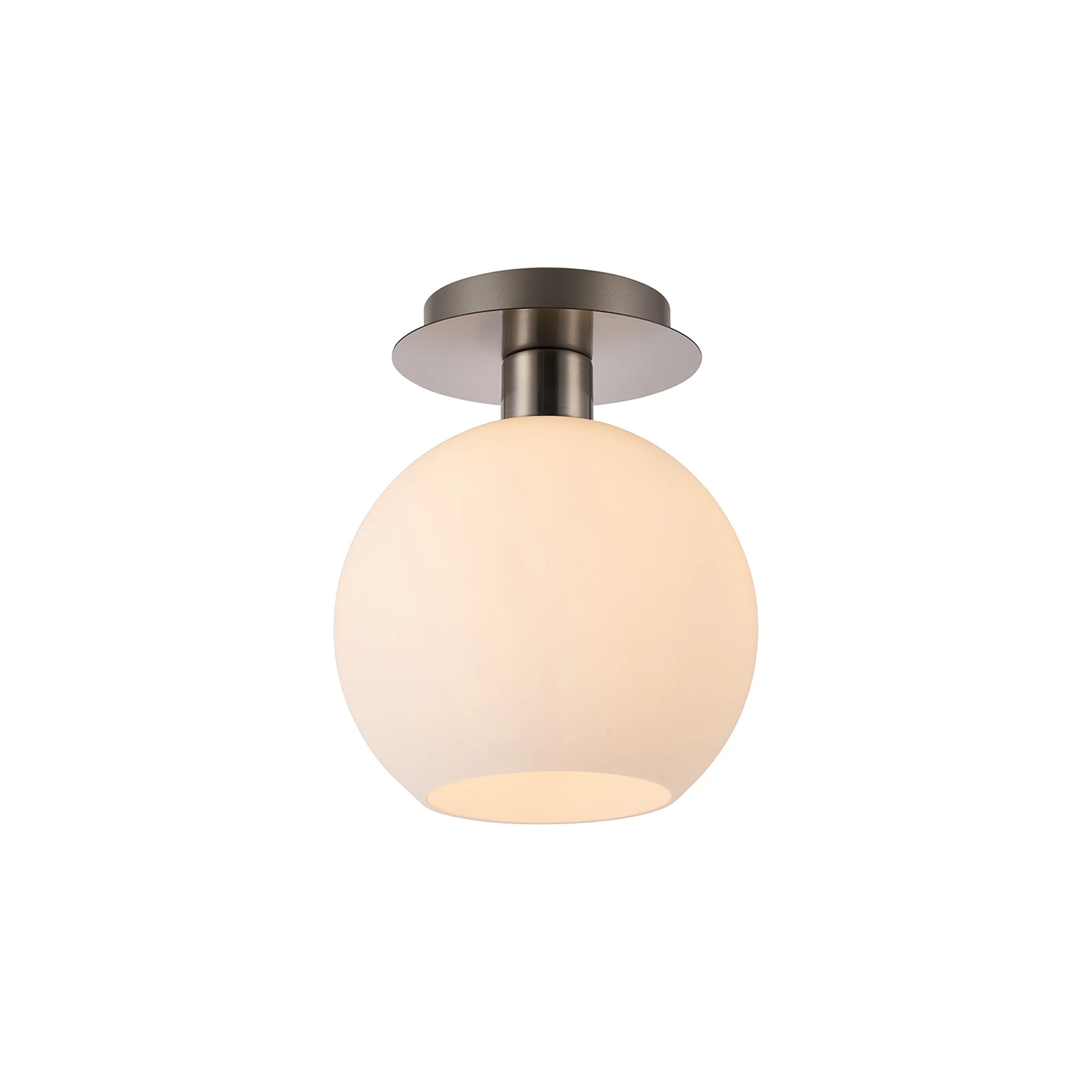 Lori 15cm Round Ceiling Semi-Flush Light - Satin Nickel w Various Finishes - Image 5