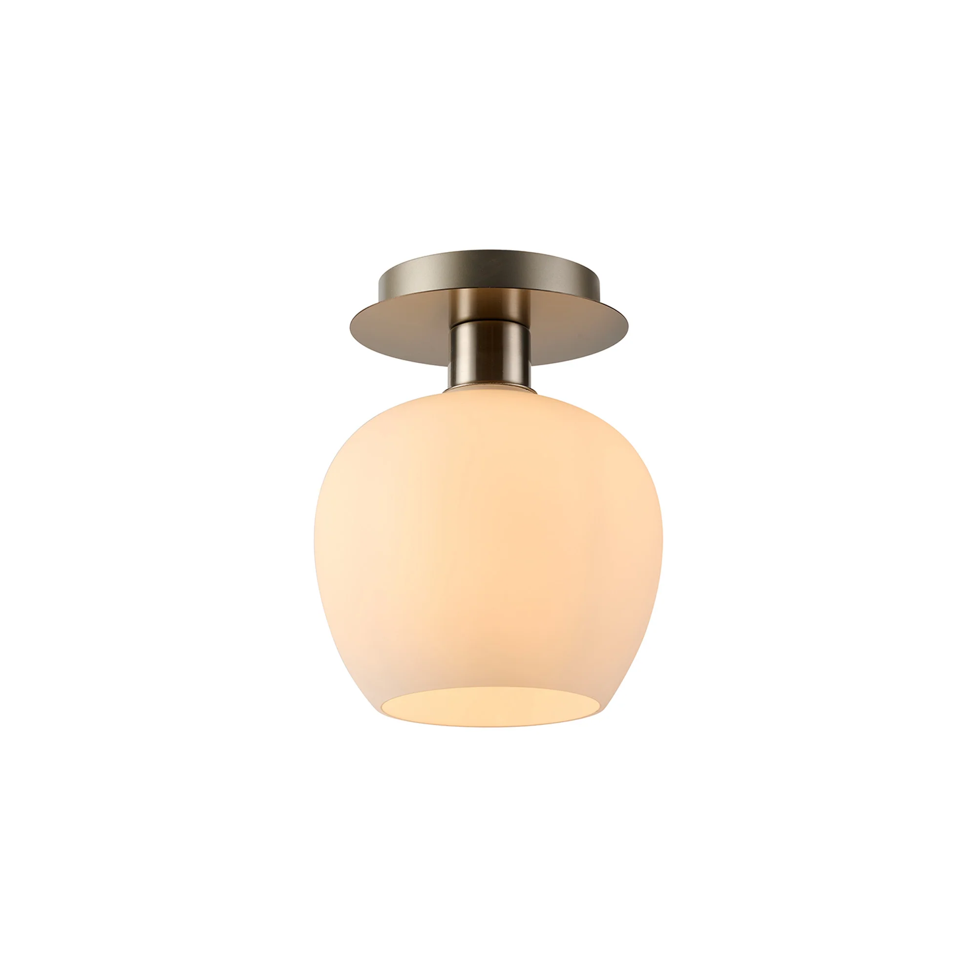 Lori 15cm Round Ceiling Semi-Flush Light - Satin Nickel w Various Finishes - Image 6