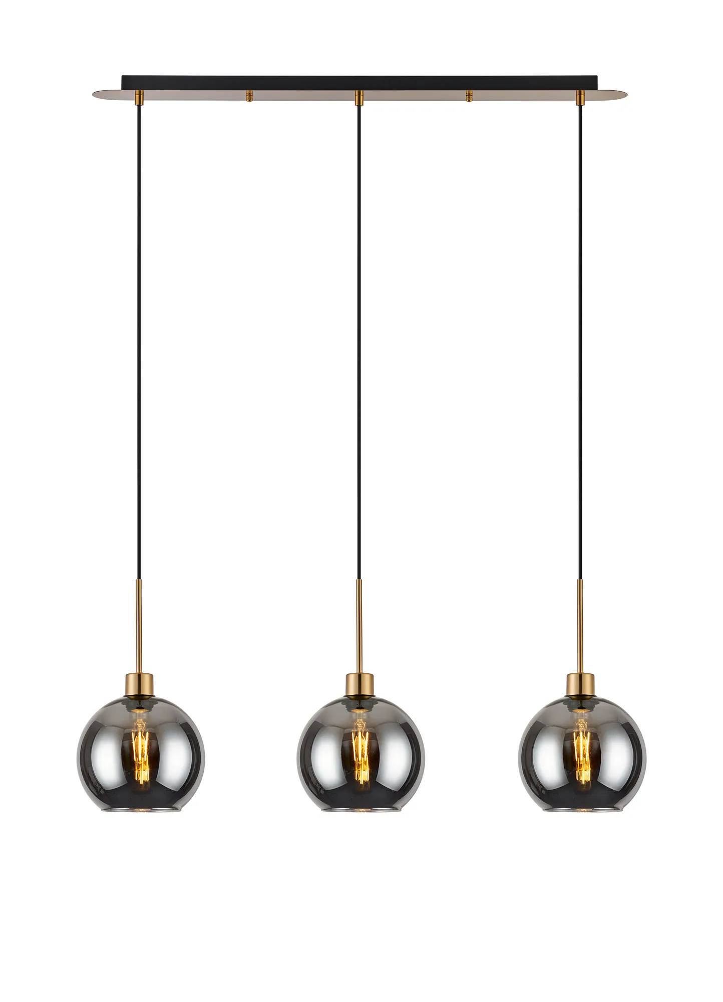 Lori 3Lt Linear Pendant- Antique Gold w Various Finishes - Image 8