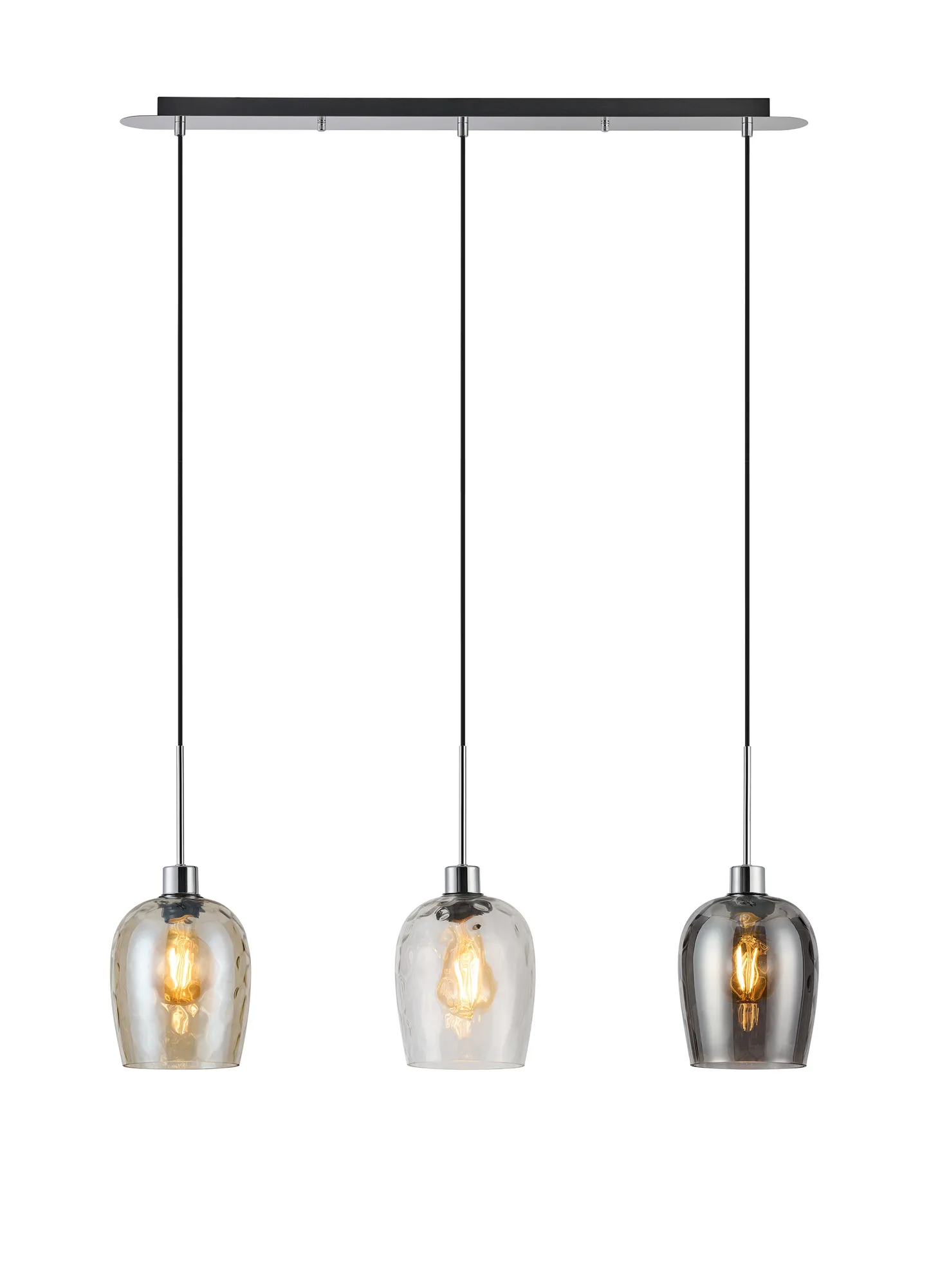 Lori 3Lt Linear Pendant- Polished Chrome w Various Finishes - Image 5