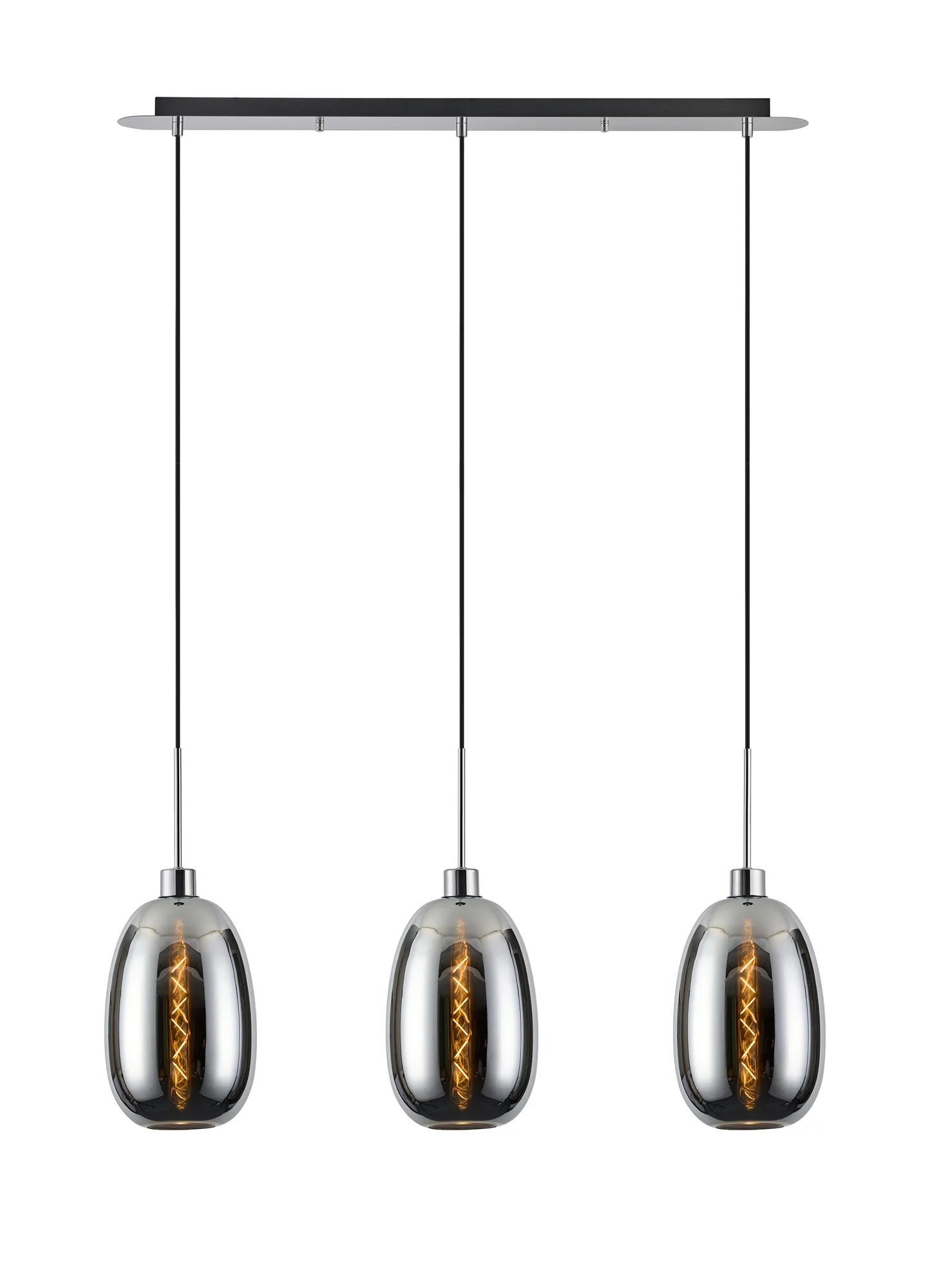 Lori 3Lt Linear Pendant- Polished Chrome w Various Finishes - Image 6