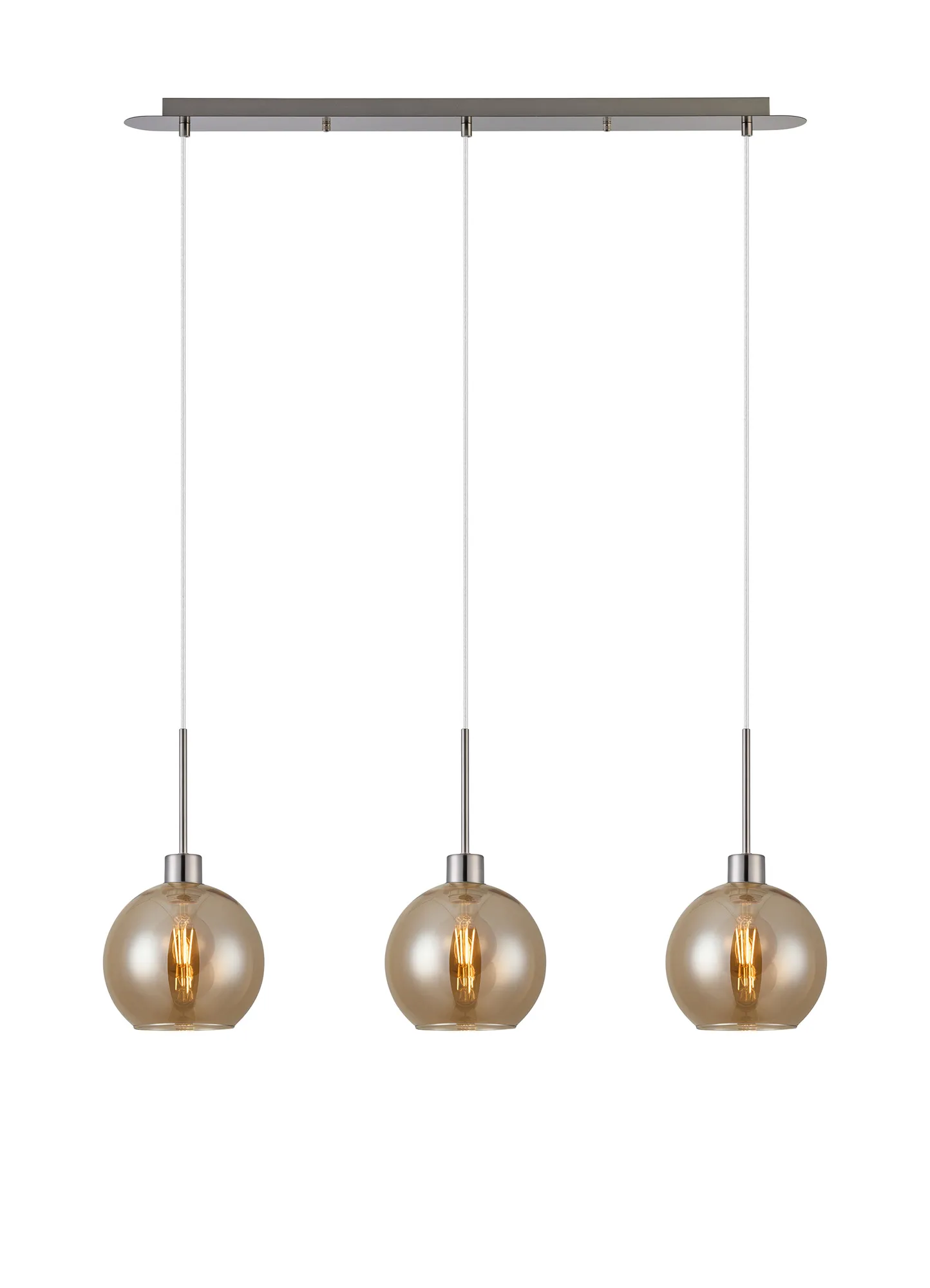 Lori 3Lt Linear Pendant- Satin Nickel w Various Finishes