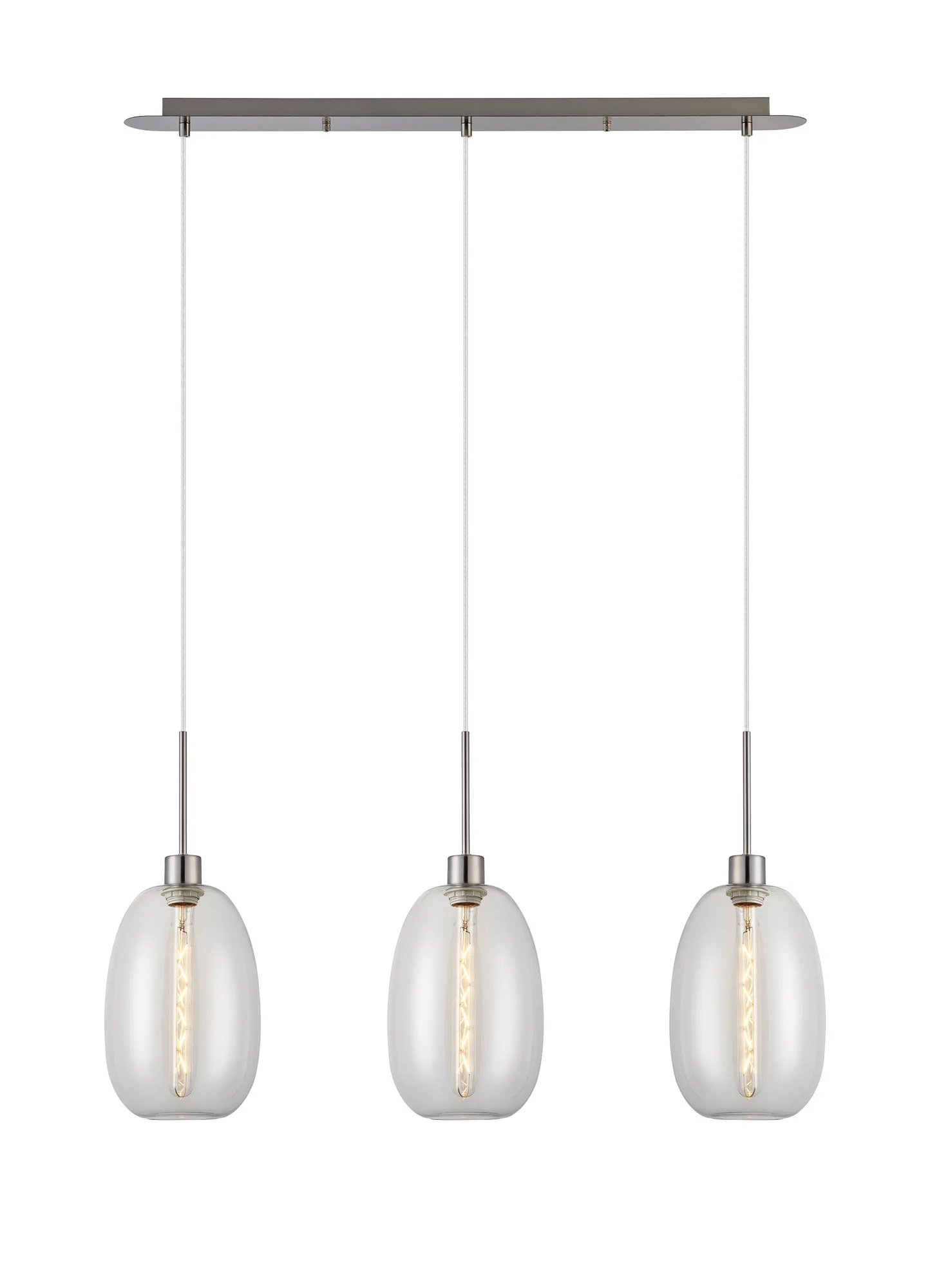 Lori 3Lt Linear Pendant- Satin Nickel w Various Finishes - Image 2
