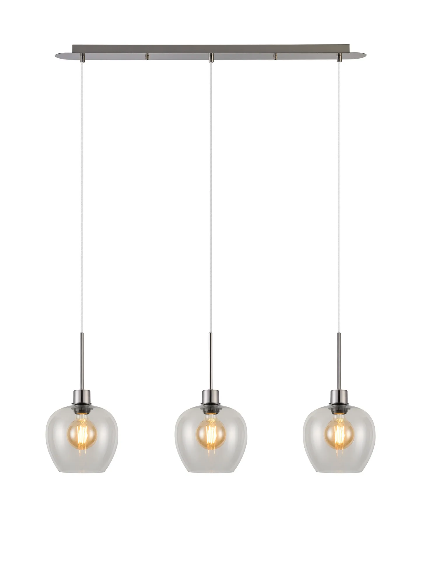 Lori 3Lt Linear Pendant- Satin Nickel w Various Finishes - Image 3