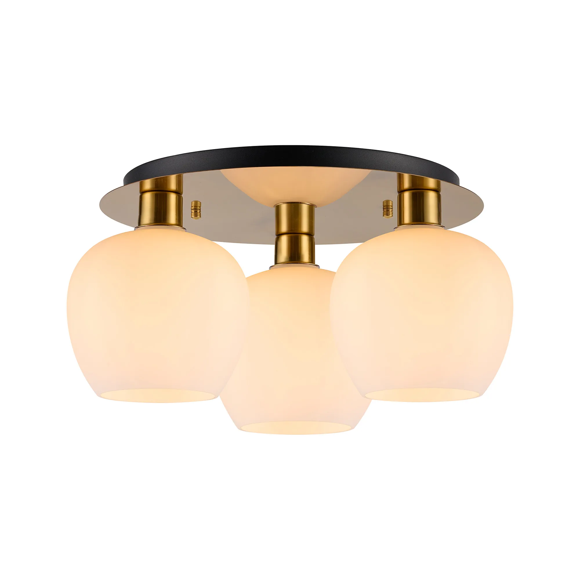 Lori 40cm 3Lt Round Ceiling Flush Light- Antique Gold w Various Finishes - Image 5