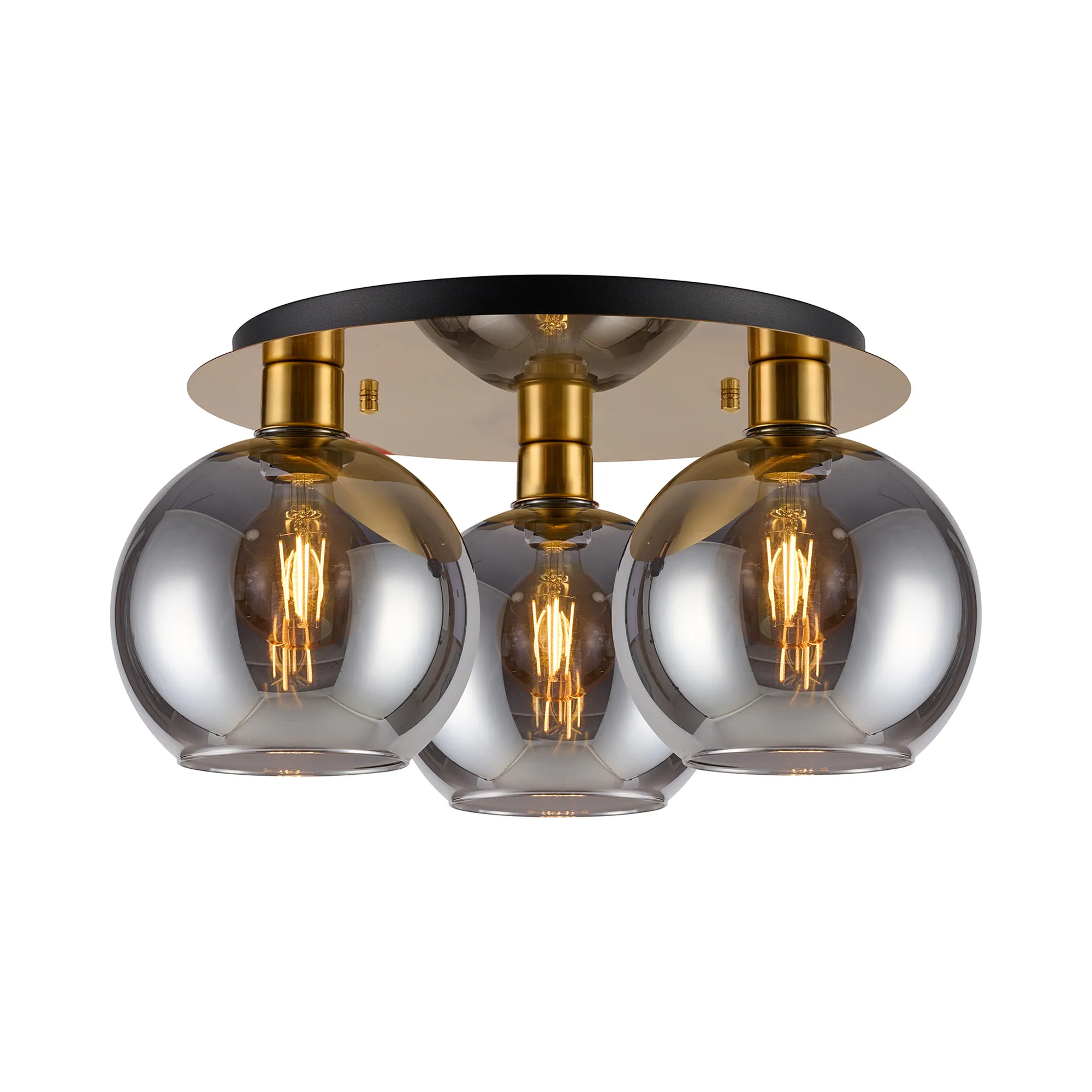 Lori 40cm 3Lt Round Ceiling Flush Light- Antique Gold w Various Finishes - Image 6