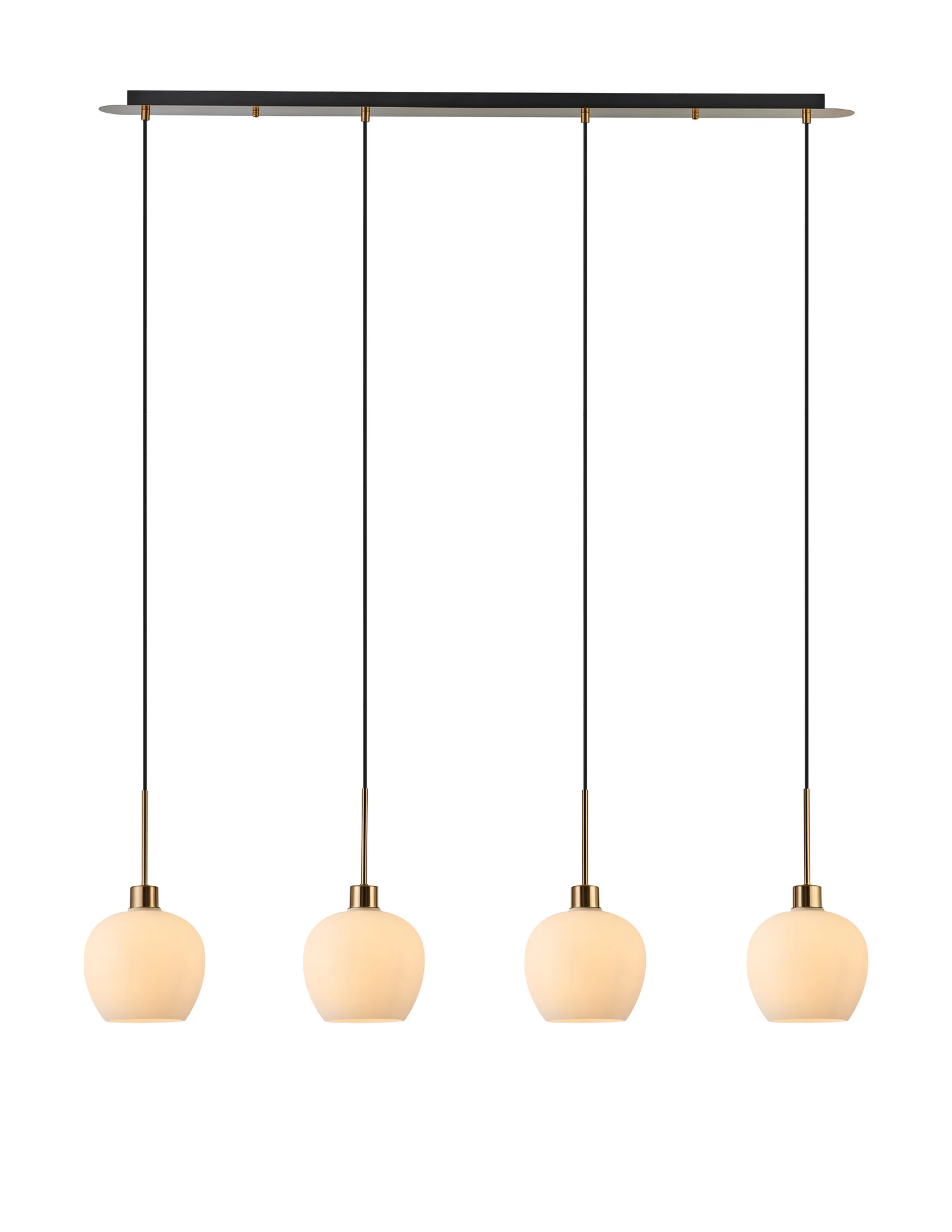 Lori 4Lt Linear Pendant- Antique Gold w Various Finishes