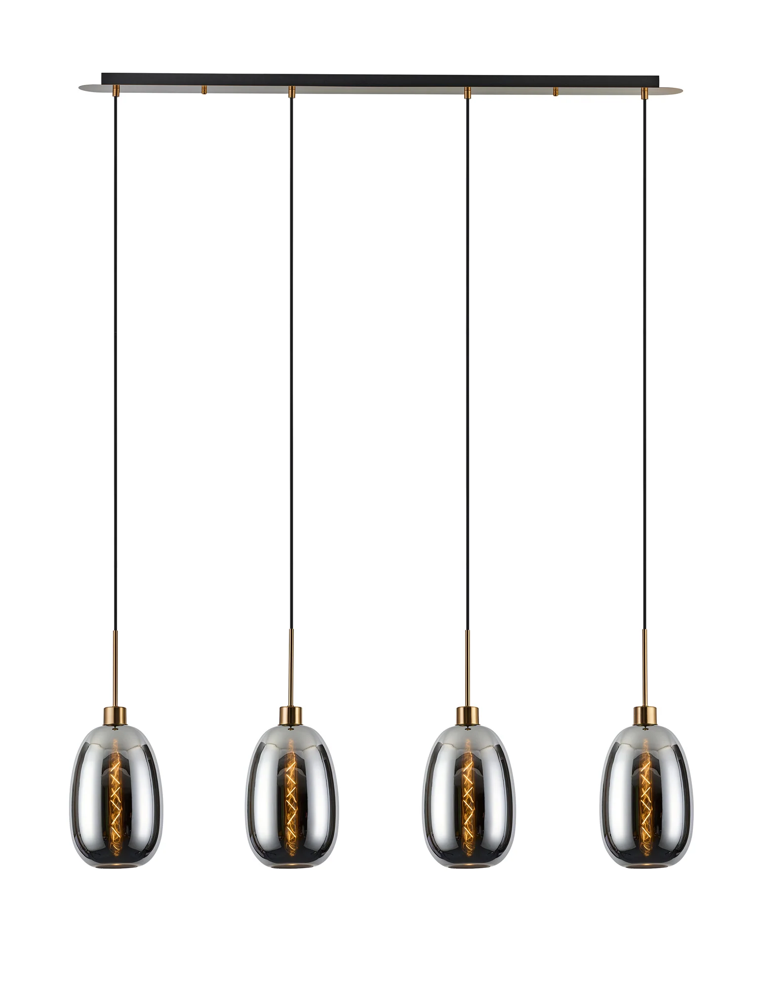 Lori 4Lt Linear Pendant- Antique Gold w Various Finishes - Image 6