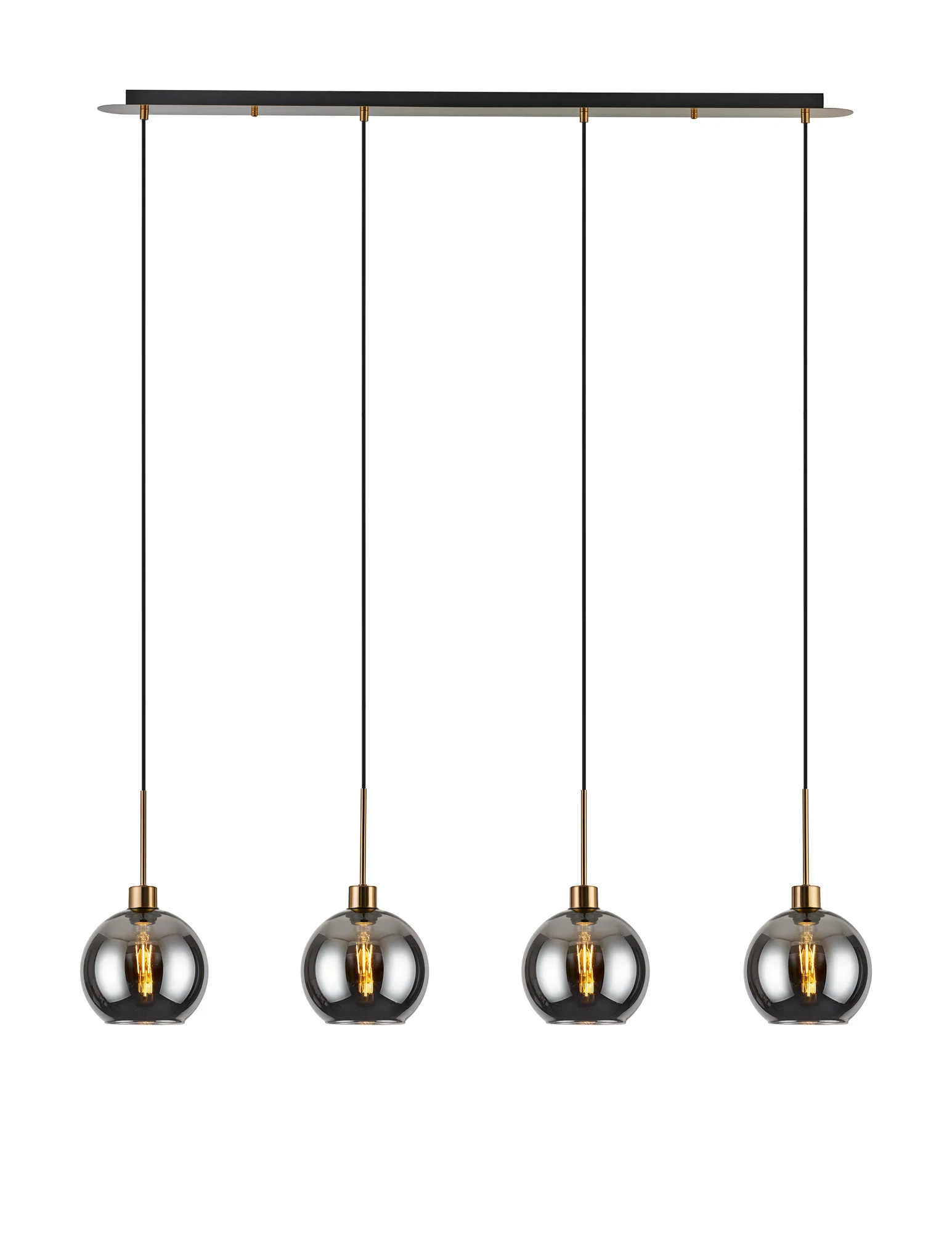 Lori 4Lt Linear Pendant- Antique Gold w Various Finishes - Image 7