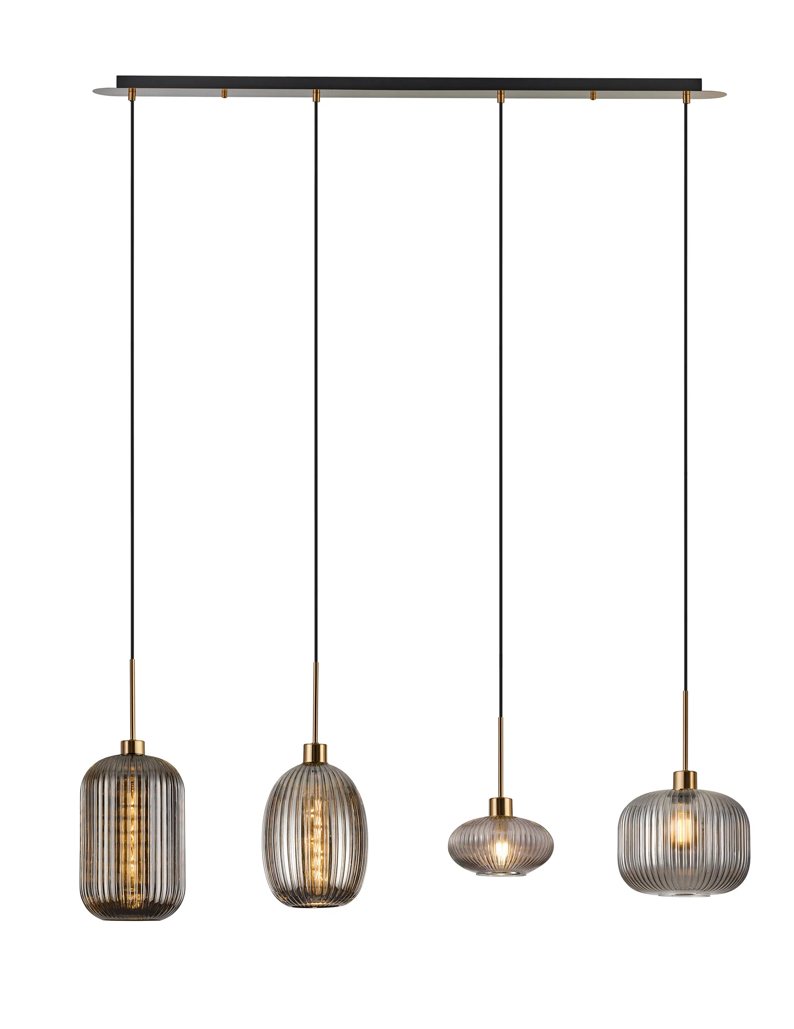 Lori 4Lt Linear Pendant- Antique Gold w Various Finishes - Image 8