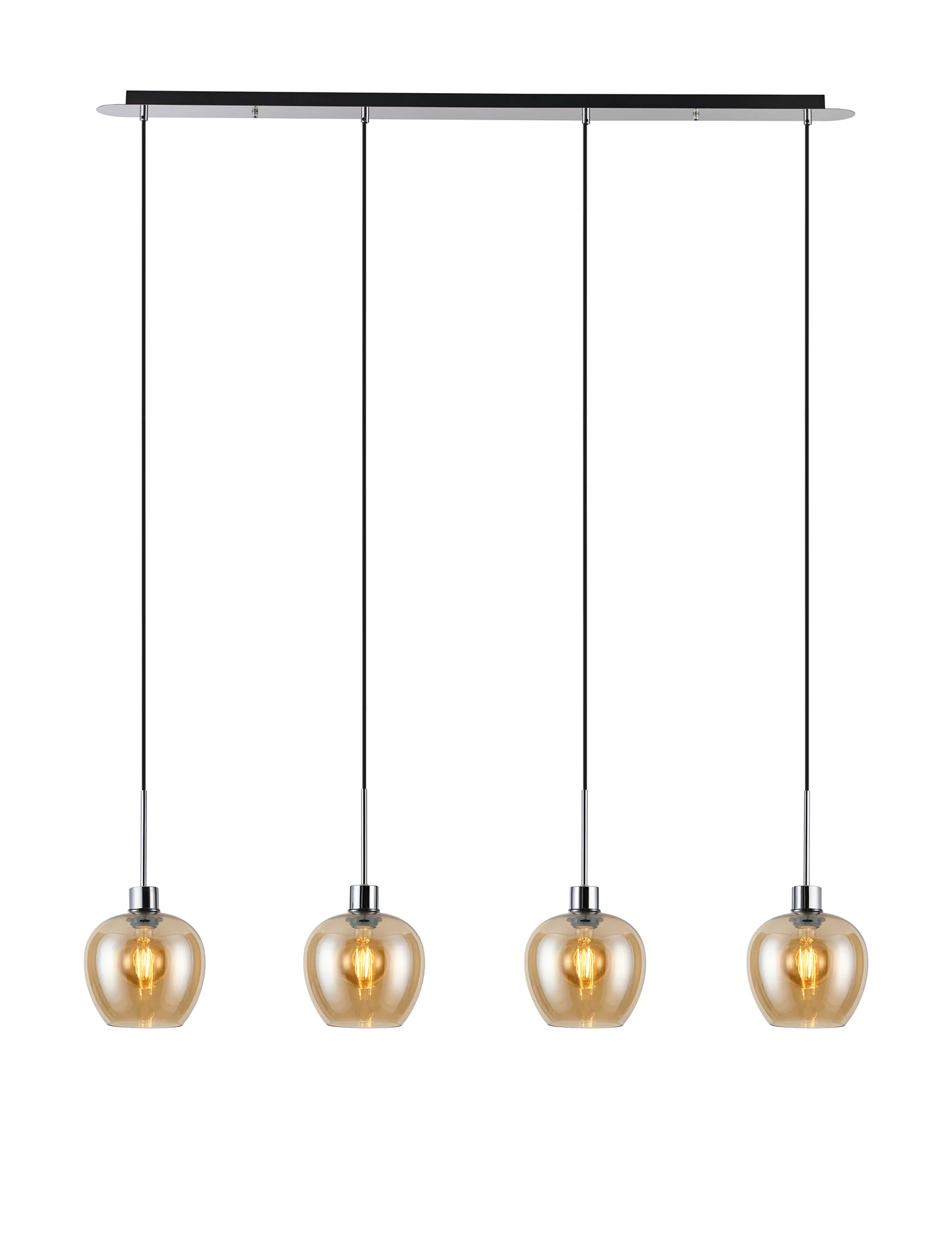 Lori 4Lt Linear Pendant- Polished Chrome w Various Finishes - Image 2