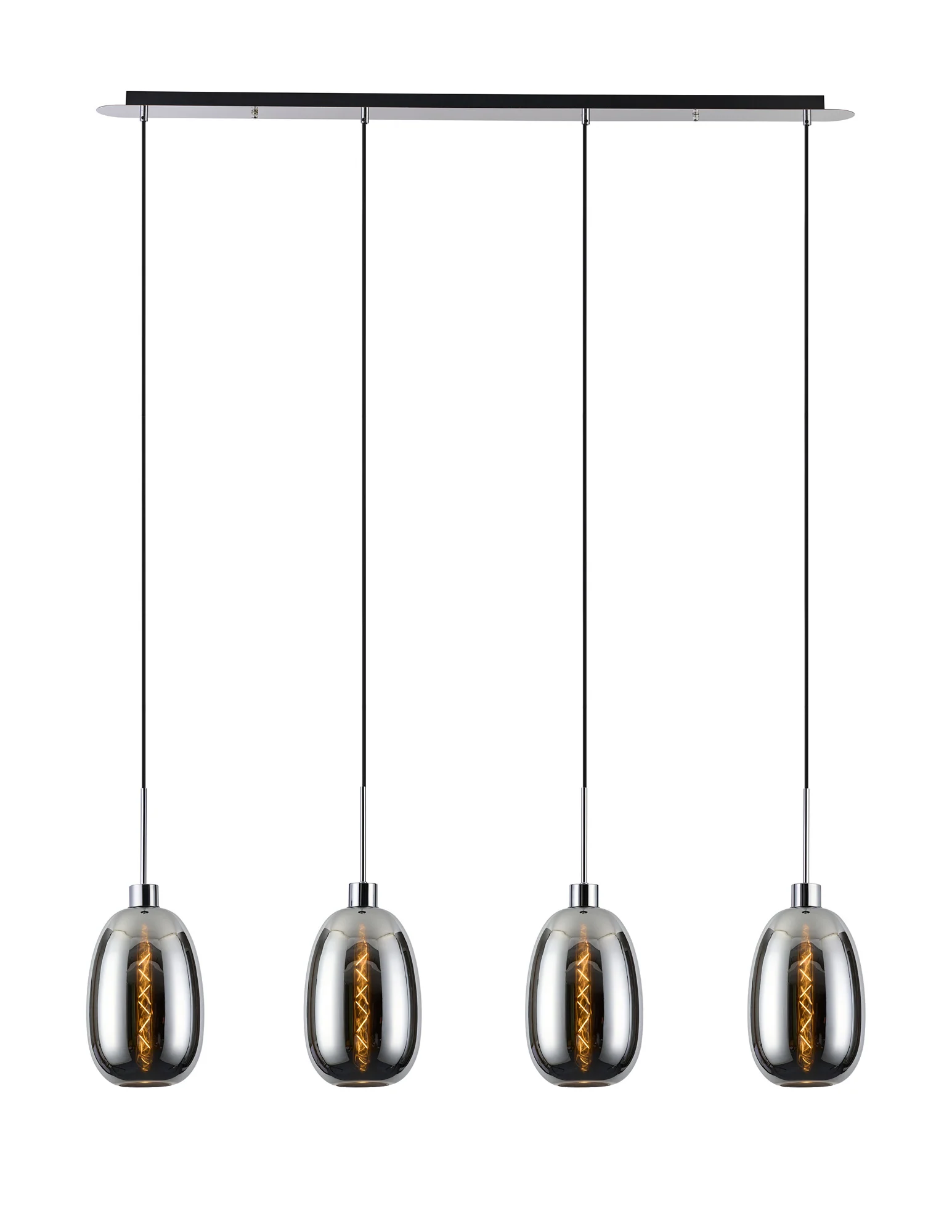Lori 4Lt Linear Pendant- Polished Chrome w Various Finishes - Image 4