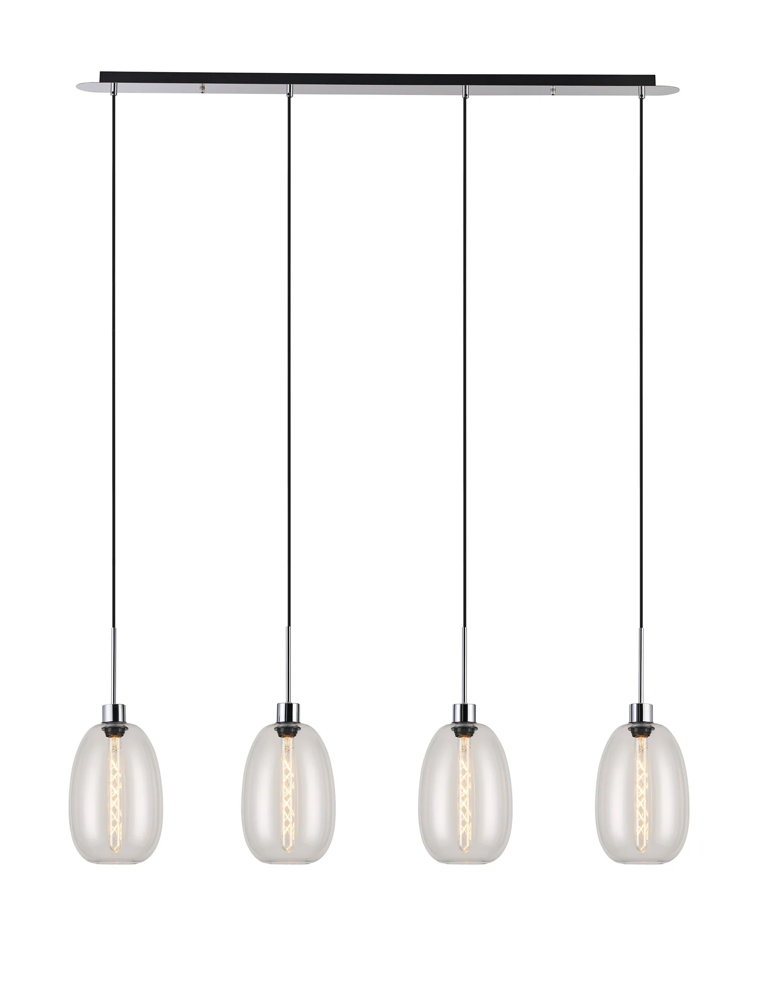 Lori 4Lt Linear Pendant- Polished Chrome w Various Finishes - Image 7