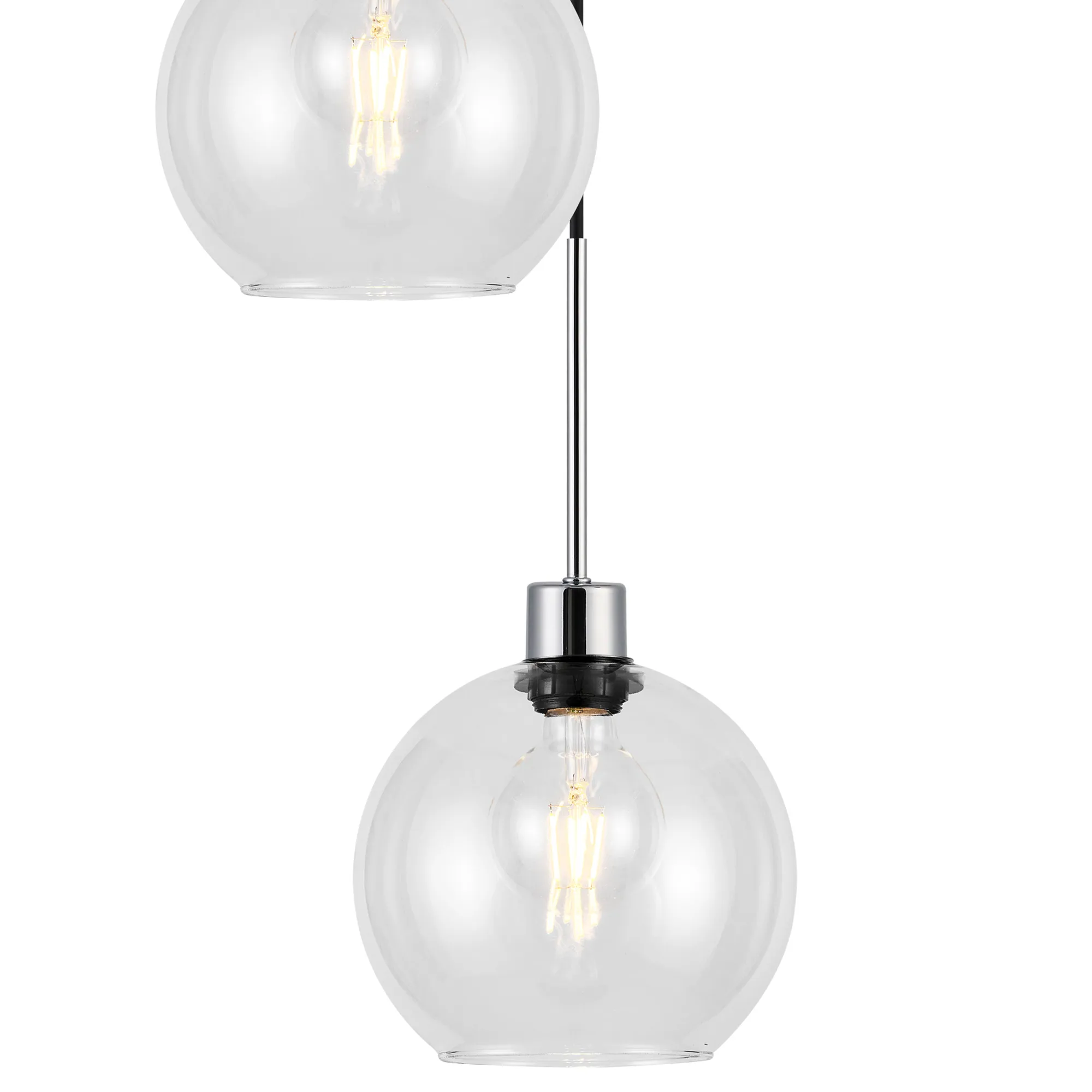 Lori 5 Light Cluster Pendant Adjustable E27- Polished Chrome w Various Glass Finishes - Image 21