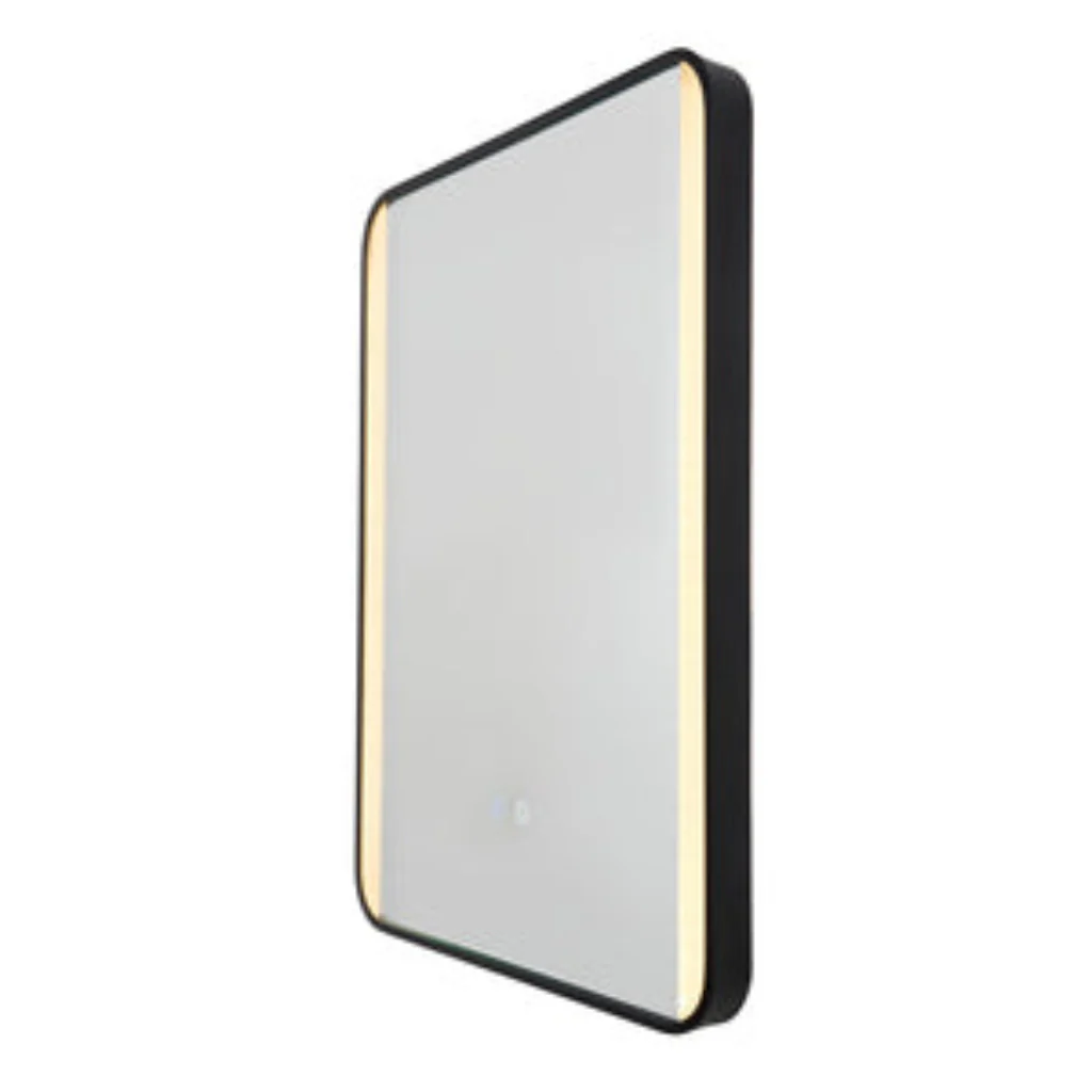 Lori CCT LED Bathroom Mirror with Motion Sensor and Demist- Satin Brass/ Matt Black - Image 2