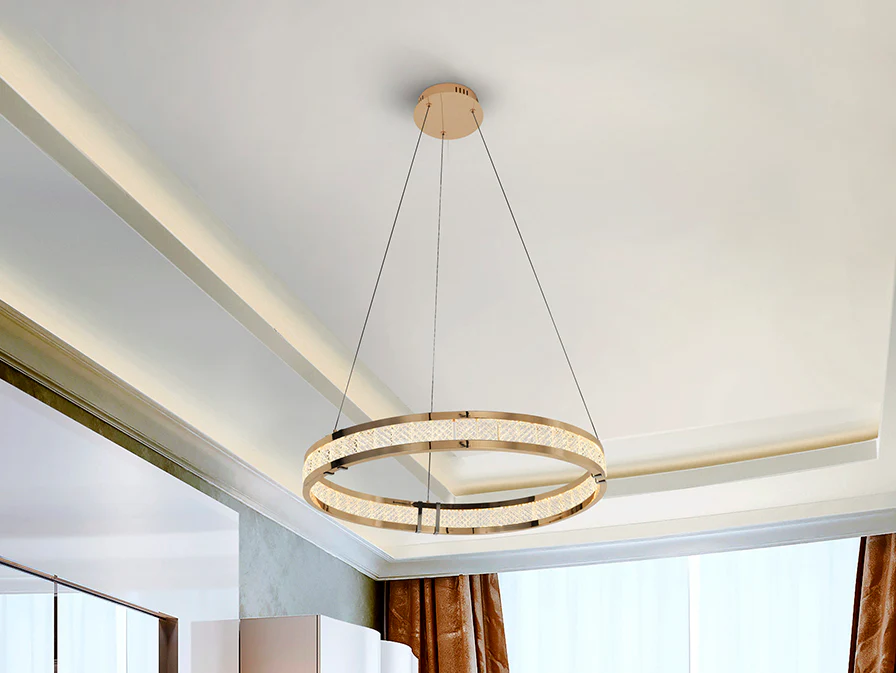 Lorian 1 Ring Ceiling Light- Gloss Golden Finish - Image 2