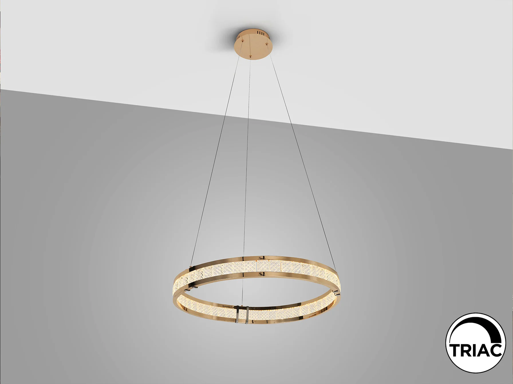 Lorian 1 Ring Ceiling Light- Gloss Golden Finish - Image 3