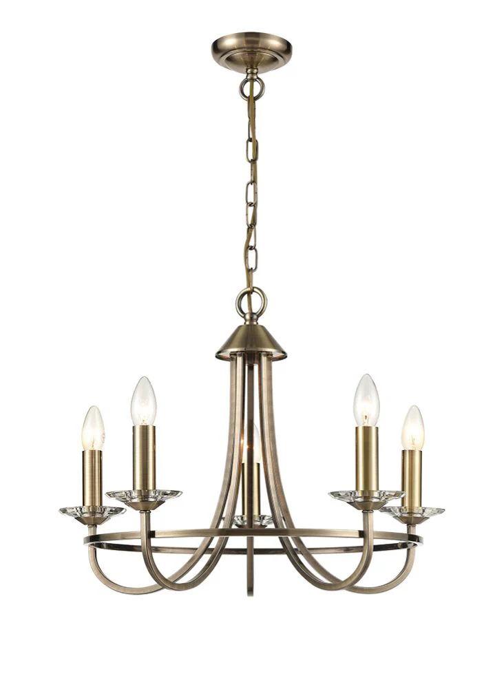 Lottie 5/8Lt Centre Light - Chrome/Bronze Finish - Image 2