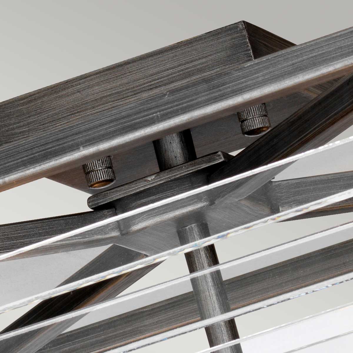 Louvre 4 Light Flush - Painted Gunmetal - Image 2