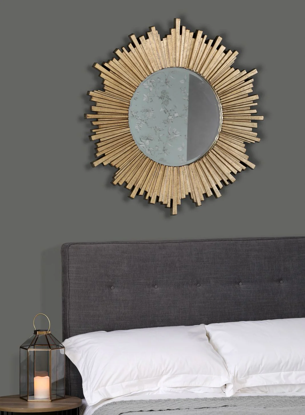 Lovell Round Mirror Champagne - Image 4