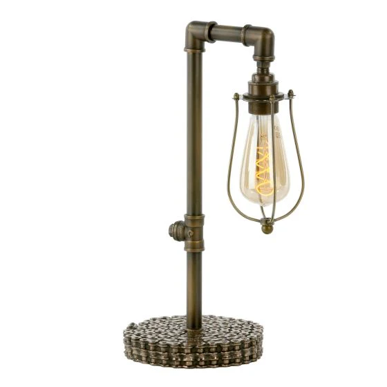 LOXLEY table lamp in bronze with cage - Image 2