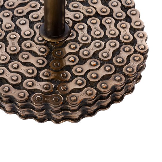 LOXLEY table lamp in bronze with cage - Image 3